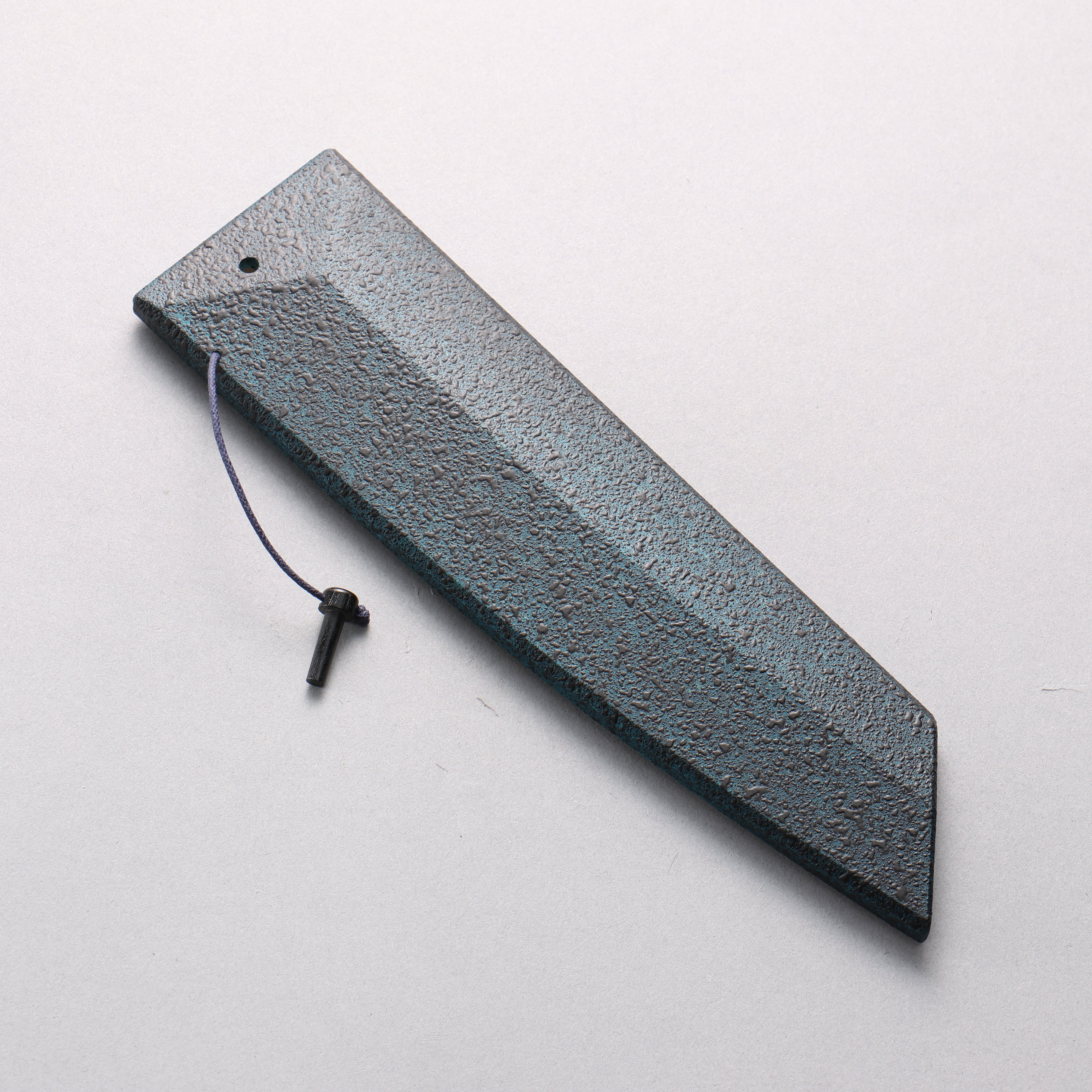 Yu Kurosaki New Gekko VG-XEOS Santoku 170mm Indigo Lacquered (Tenmoku) Handle with Sheath - Seisuke Knife