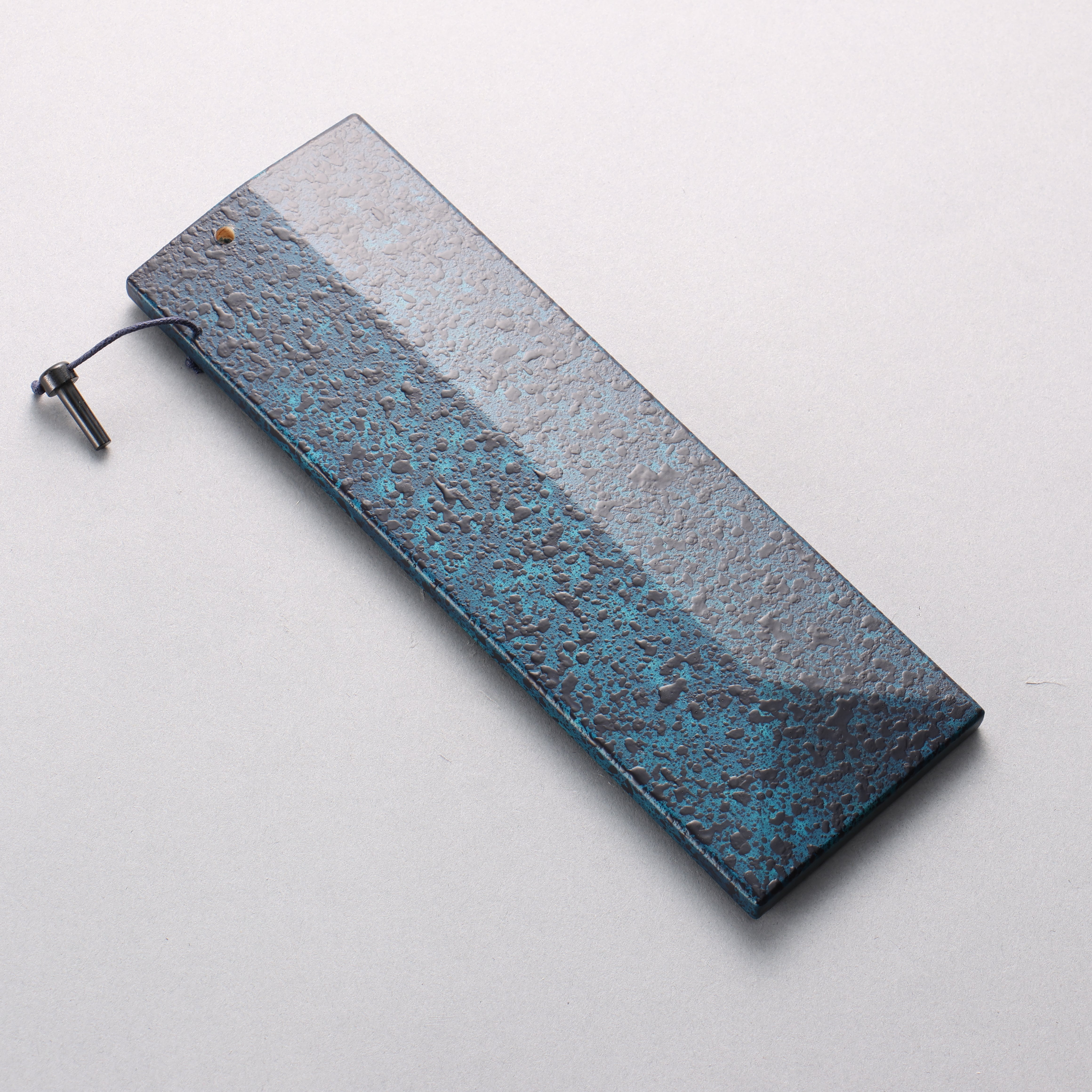 Yu Kurosaki New Gekko VG-XEOS Nakiri 165mm Tenmoku Indigo Lacquered Handle with Sheath - Seisuke Knife