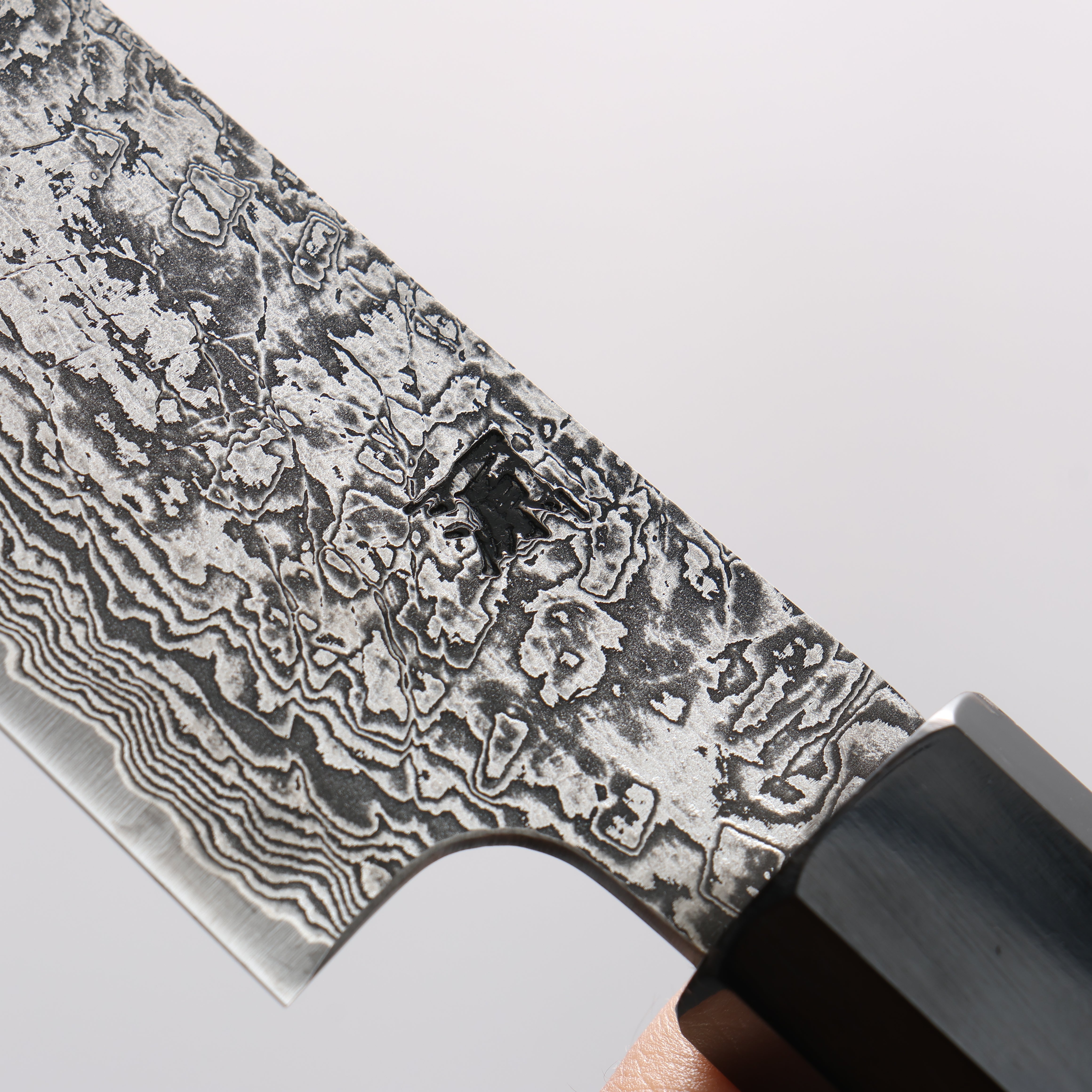 Shigeki Tanaka Habakiri SG2 Damascus Slicer 210mm Ebony Wood Handle - Seisuke Knife