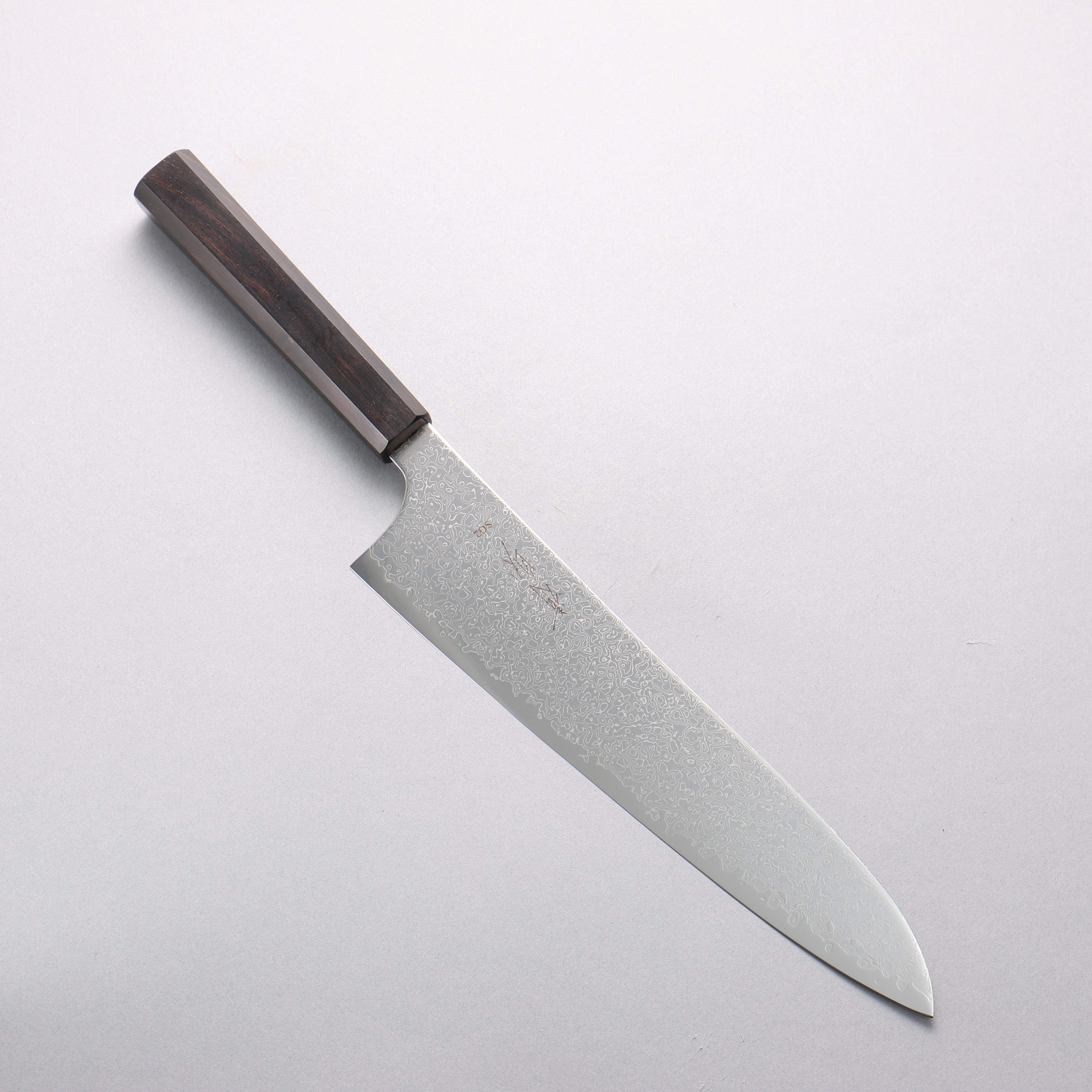 Seisuke SG2 Damascus Migaki Finished Gyuto 240mm Ebony Wood Handle - Seisuke Knife