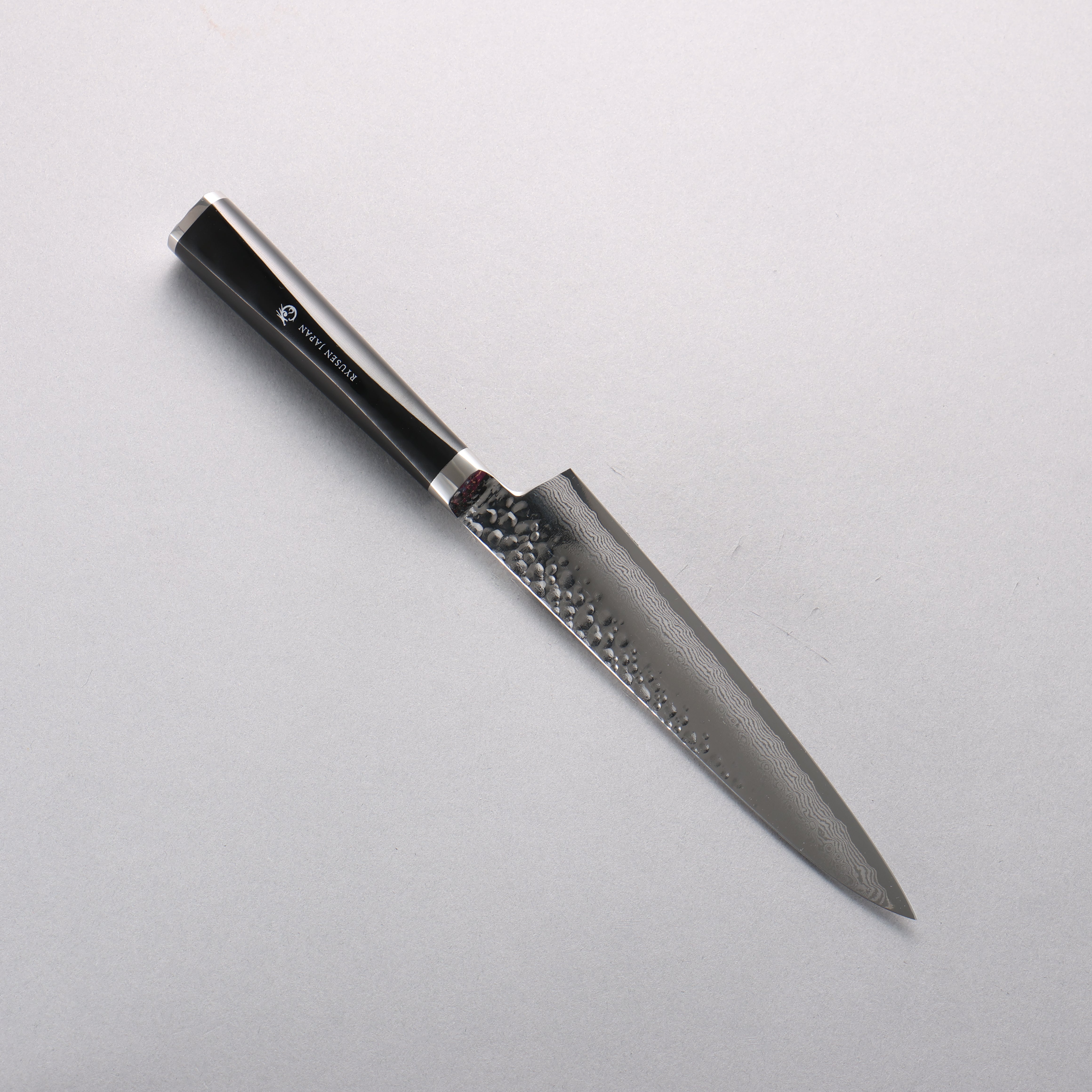 Ryusen Tanganryu VG10 67 Layer Damascus Petty-Utility 150mm Black Micarta Handle - Seisuke Knife