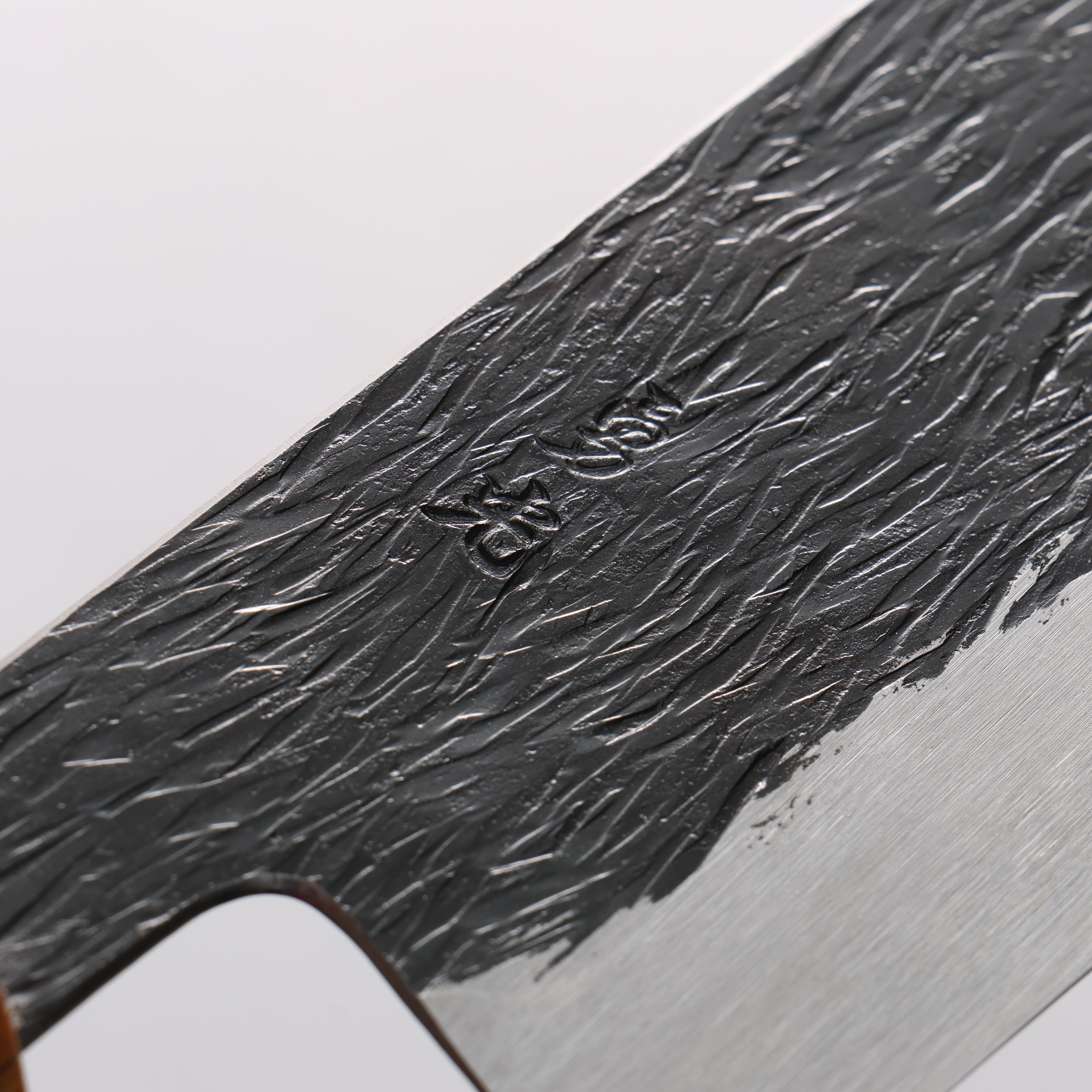 Isamitsu Abe White Steel No.1 Hammered Nakiri 165mm Pentagonal Keyaki Elm Handle - Seisuke Knife
