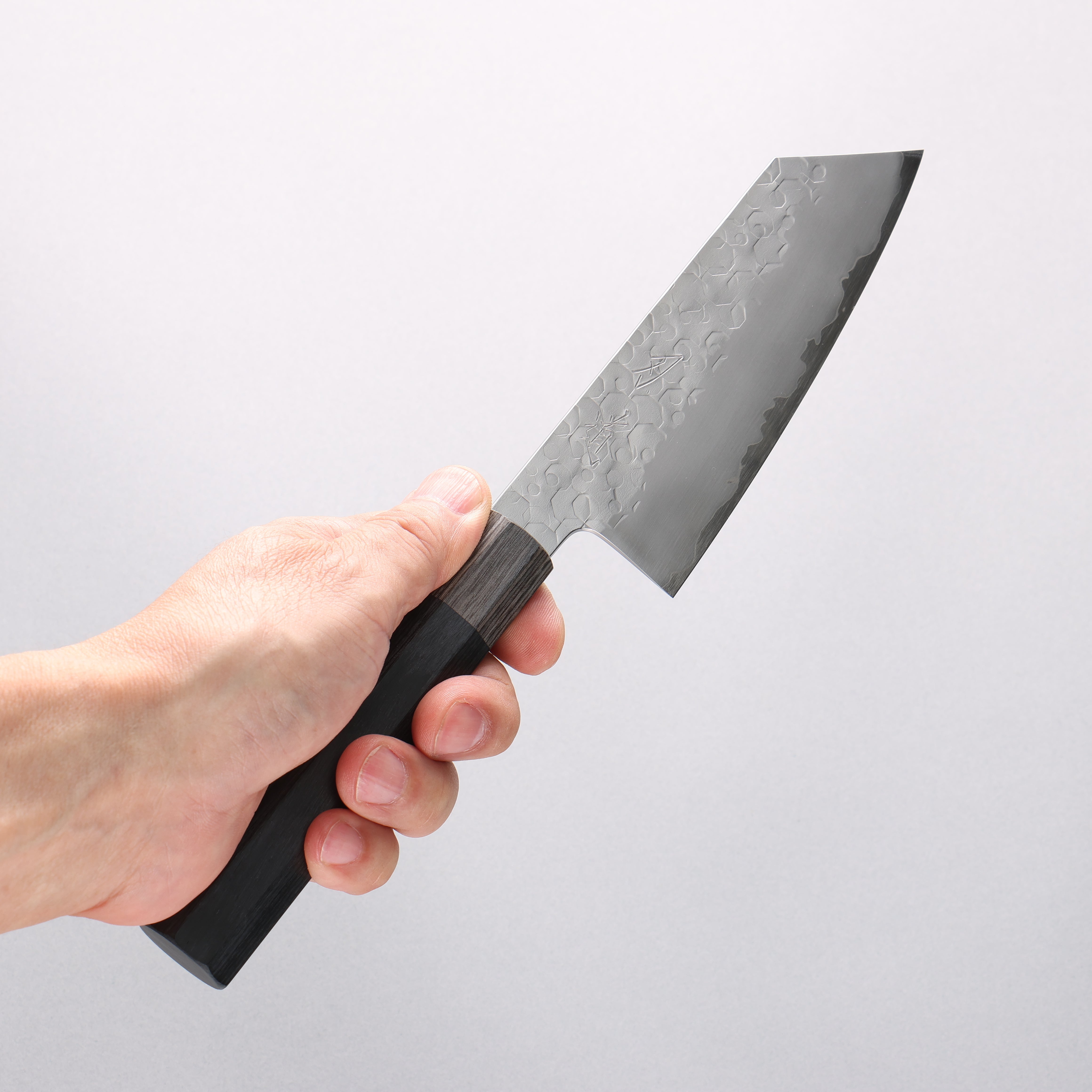 Hado Shiosai SG2 Hammered Small Bunka 135mm Black & Gray Wood Handle - Seisuke Knife