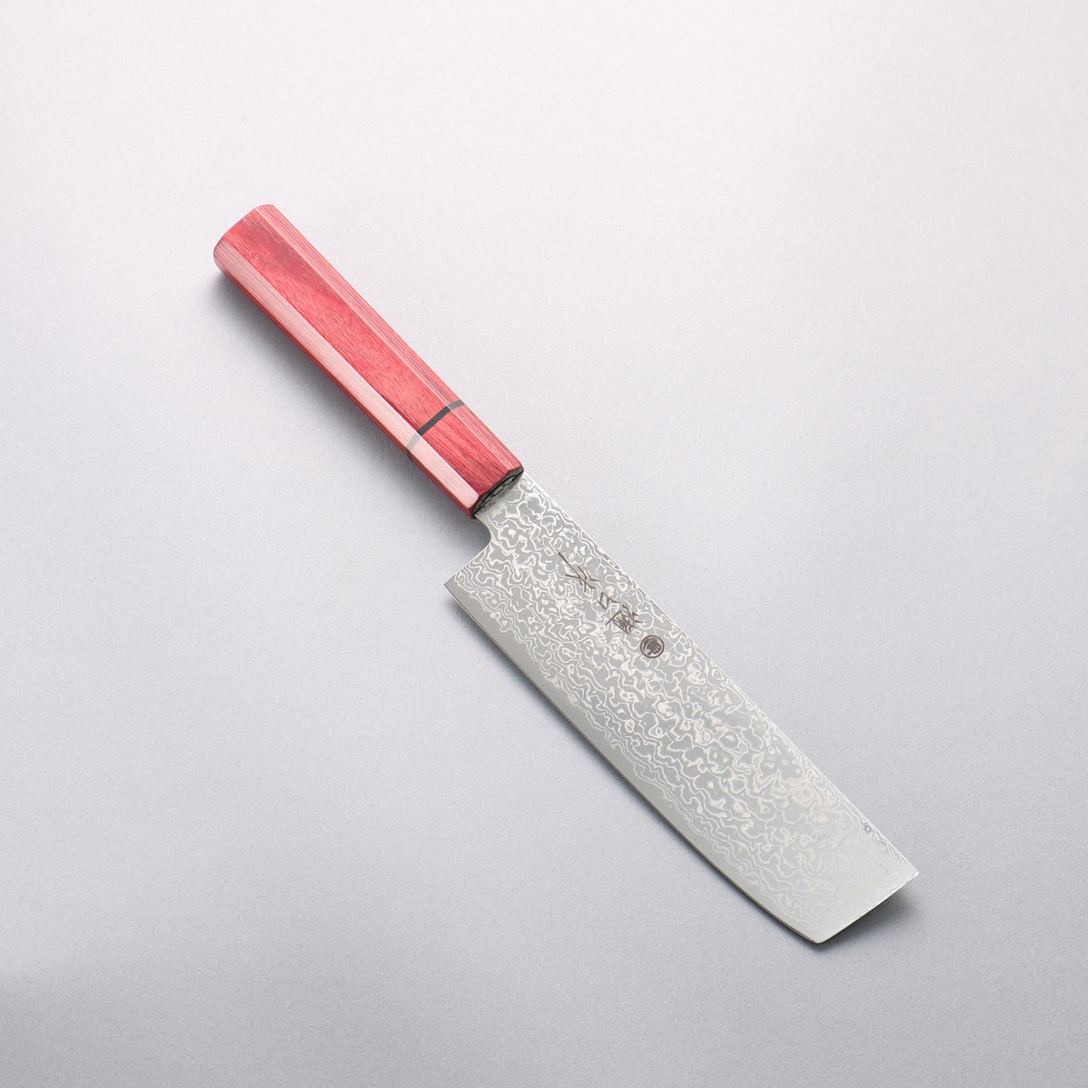 Higuchi SG2 Damascus Migaki Finished Usuba 165mm Red Pakka wood