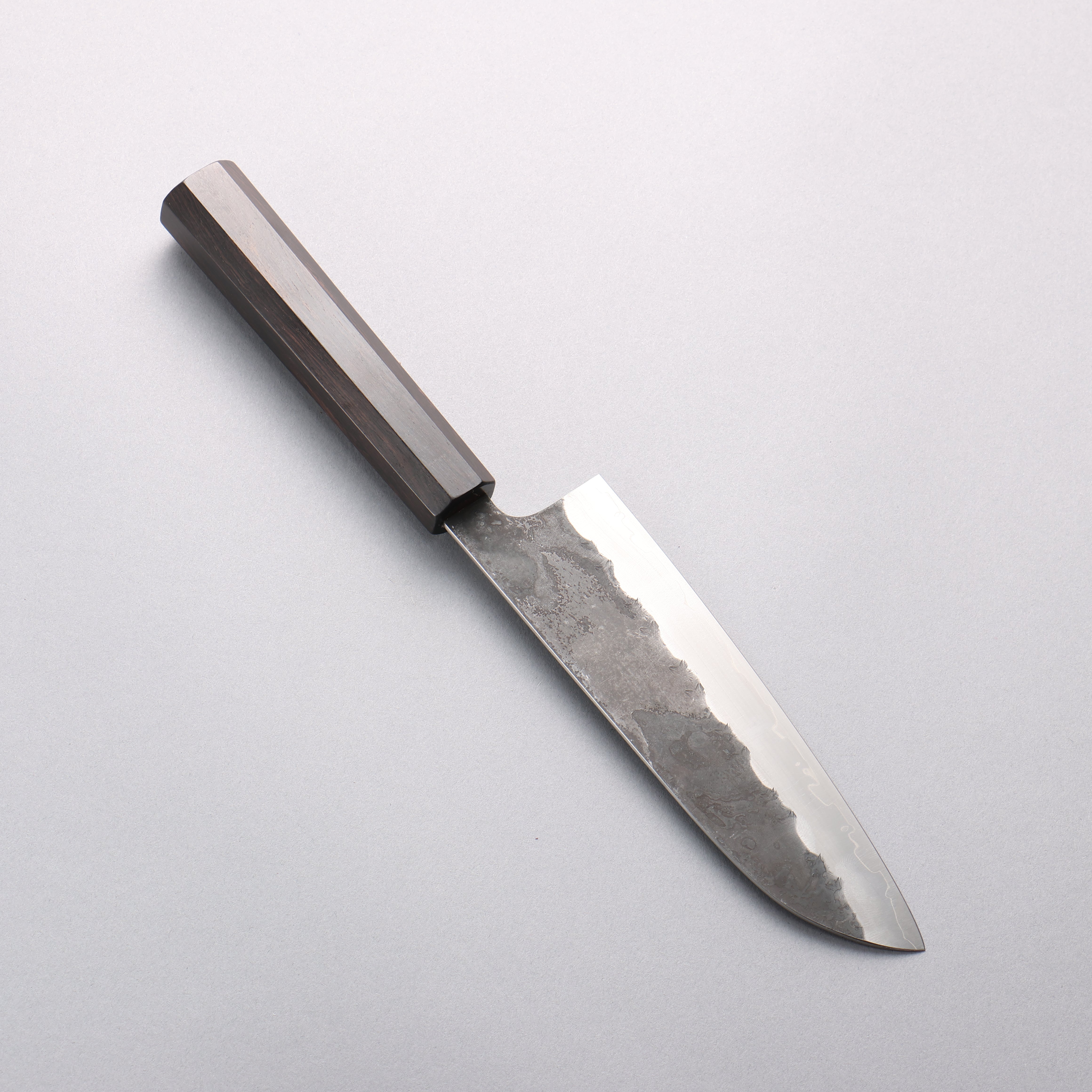 Makoto Kurosaki SPG STRIX Black Finished Santoku 165mm Ebony Wood Handle - Seisuke Knife