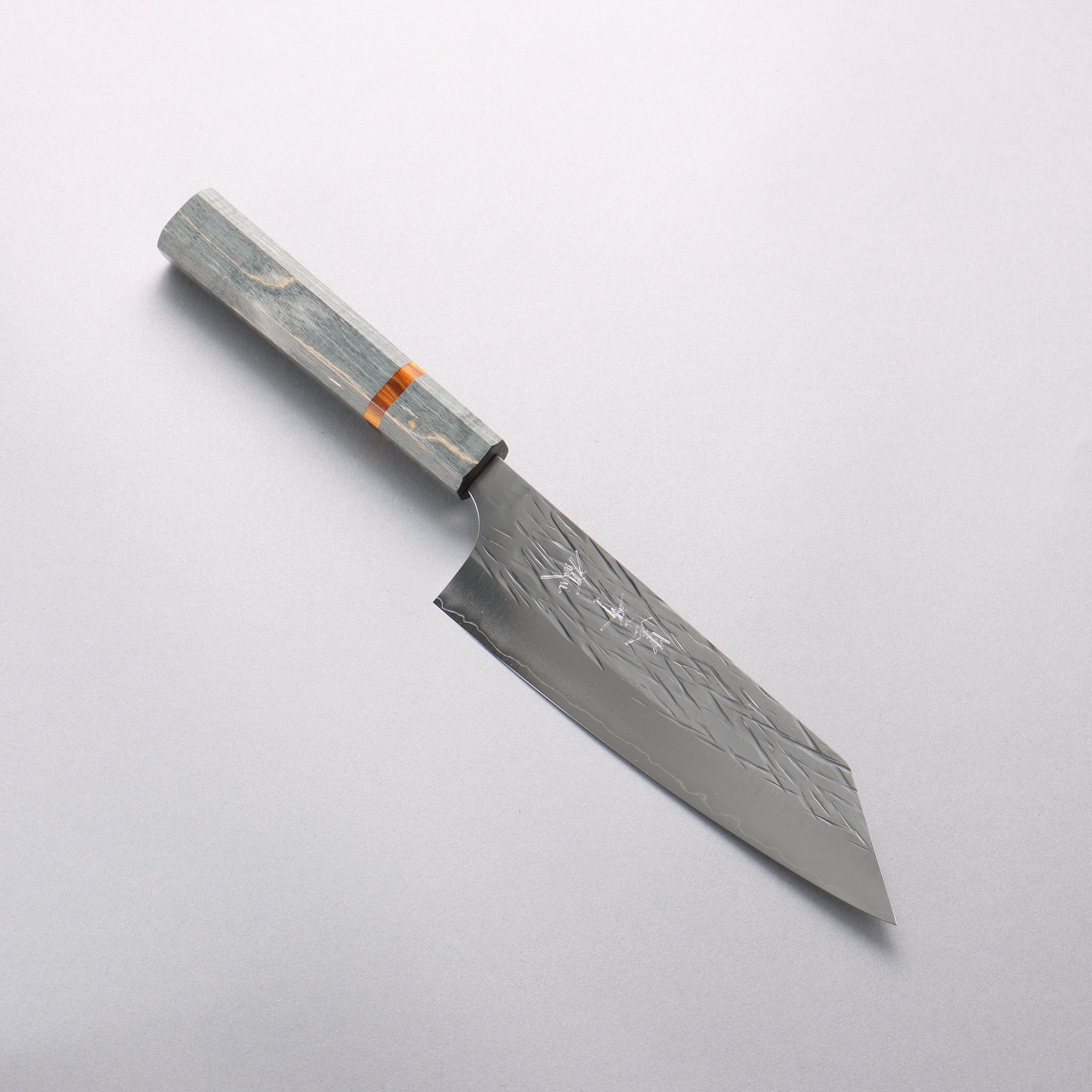 Yu Kurosaki Juhyo Cobalt Special Steel Hammered Bunka 170mm Stabilized Wood & Acrylic Ring Handle - Seisuke Knife