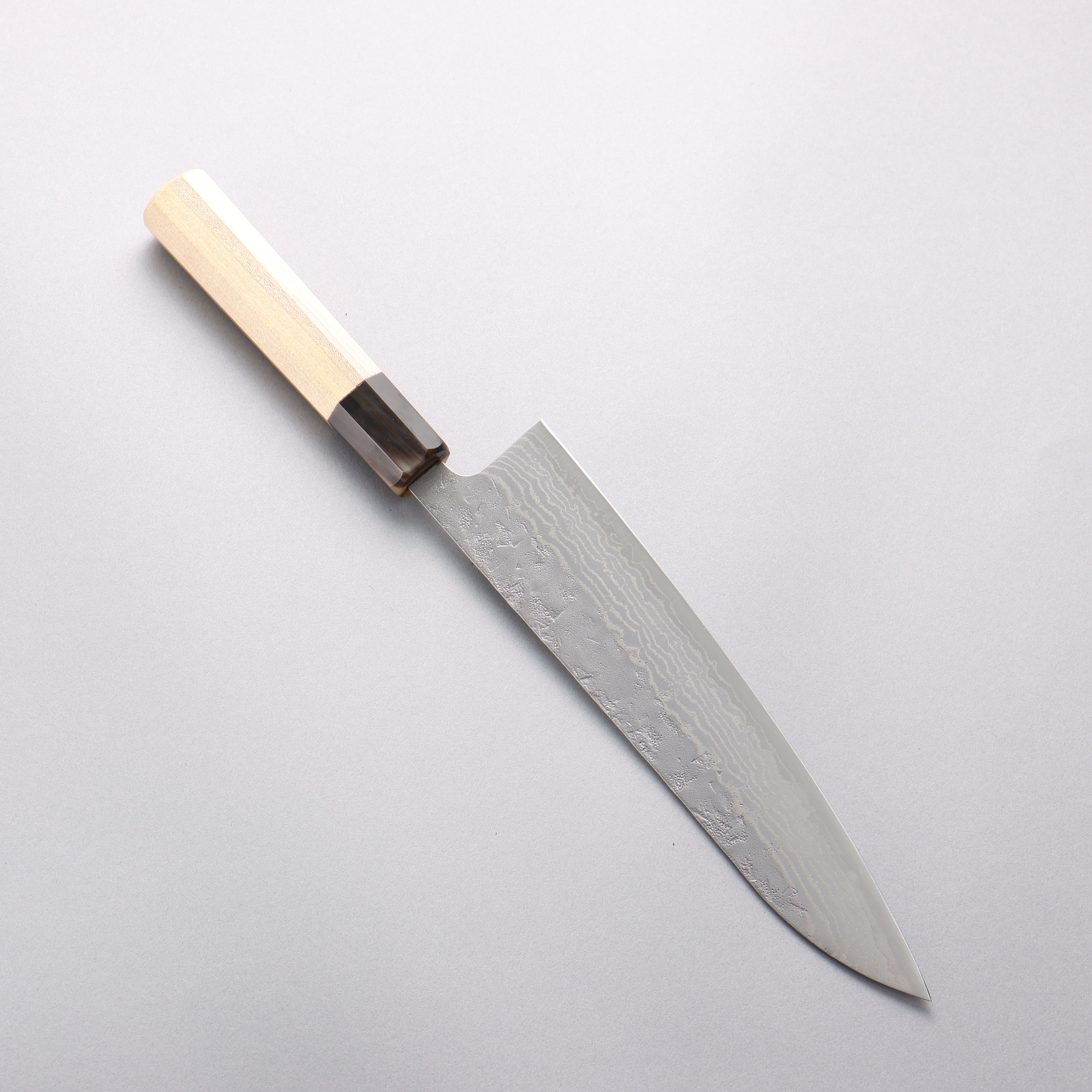 Seisuke Swedish Steel-stn Damascus Washiji Gyuto 210mm Magnolia Handle - Seisuke Knife