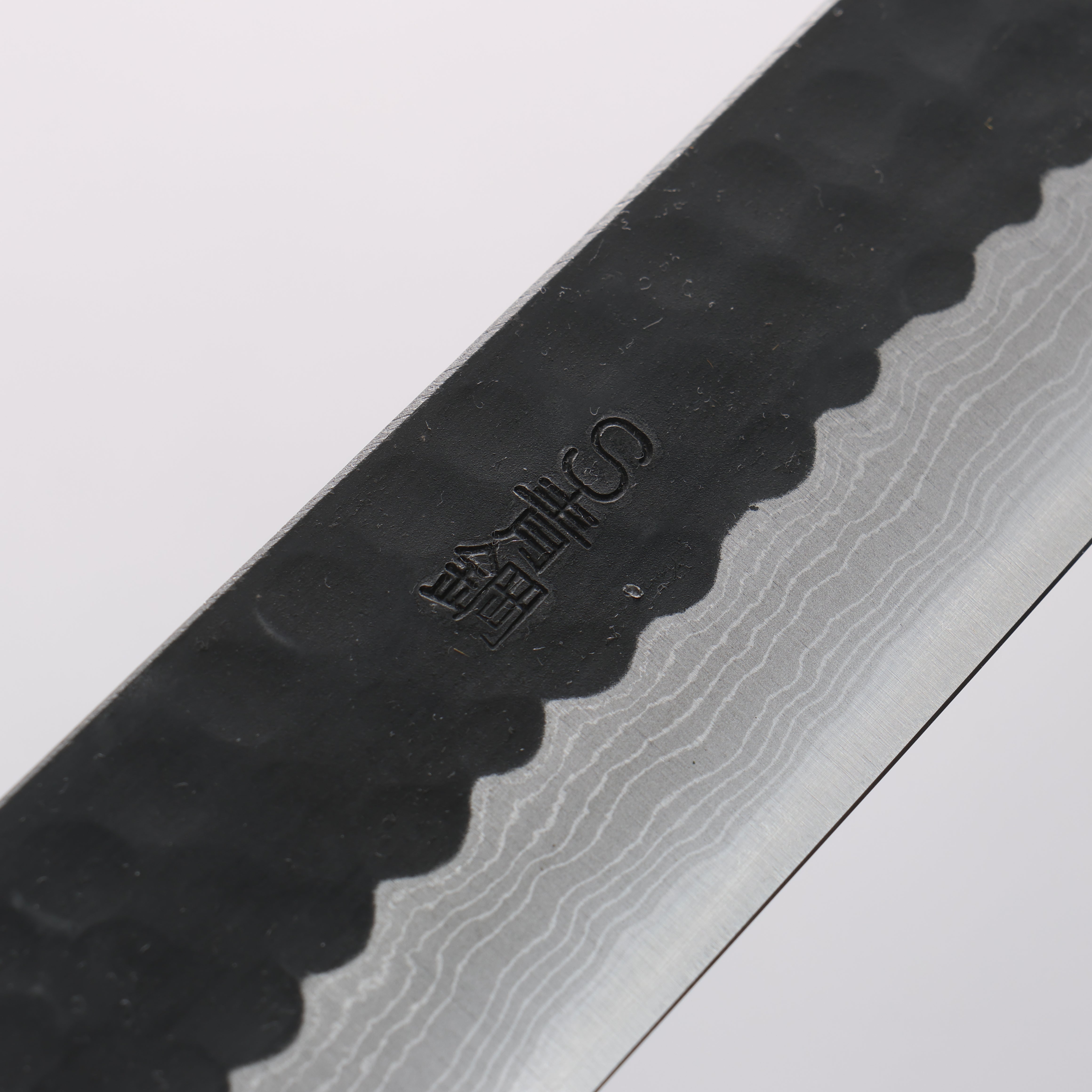 Nao Yamamoto Blue Super Kurouchi Hammered Damascus Yanagiba 240mm Rosewood Handle - Seisuke Knife