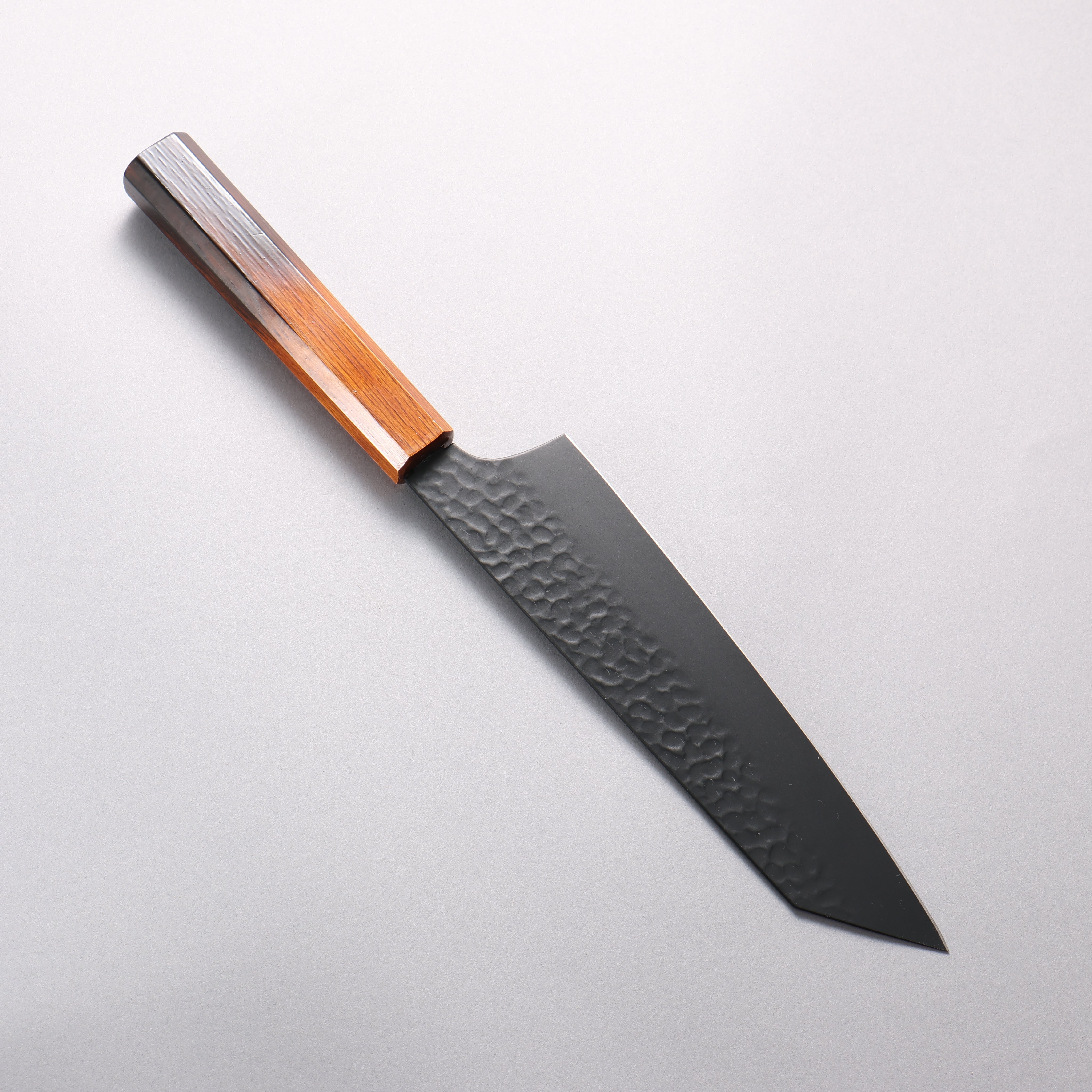 Sakai Takayuki Kurokage VG10 Hammered Teflon Coated Kiritsuke Gyuto 190mm Lacquered Burnt Oak Handle - Seisuke Knife