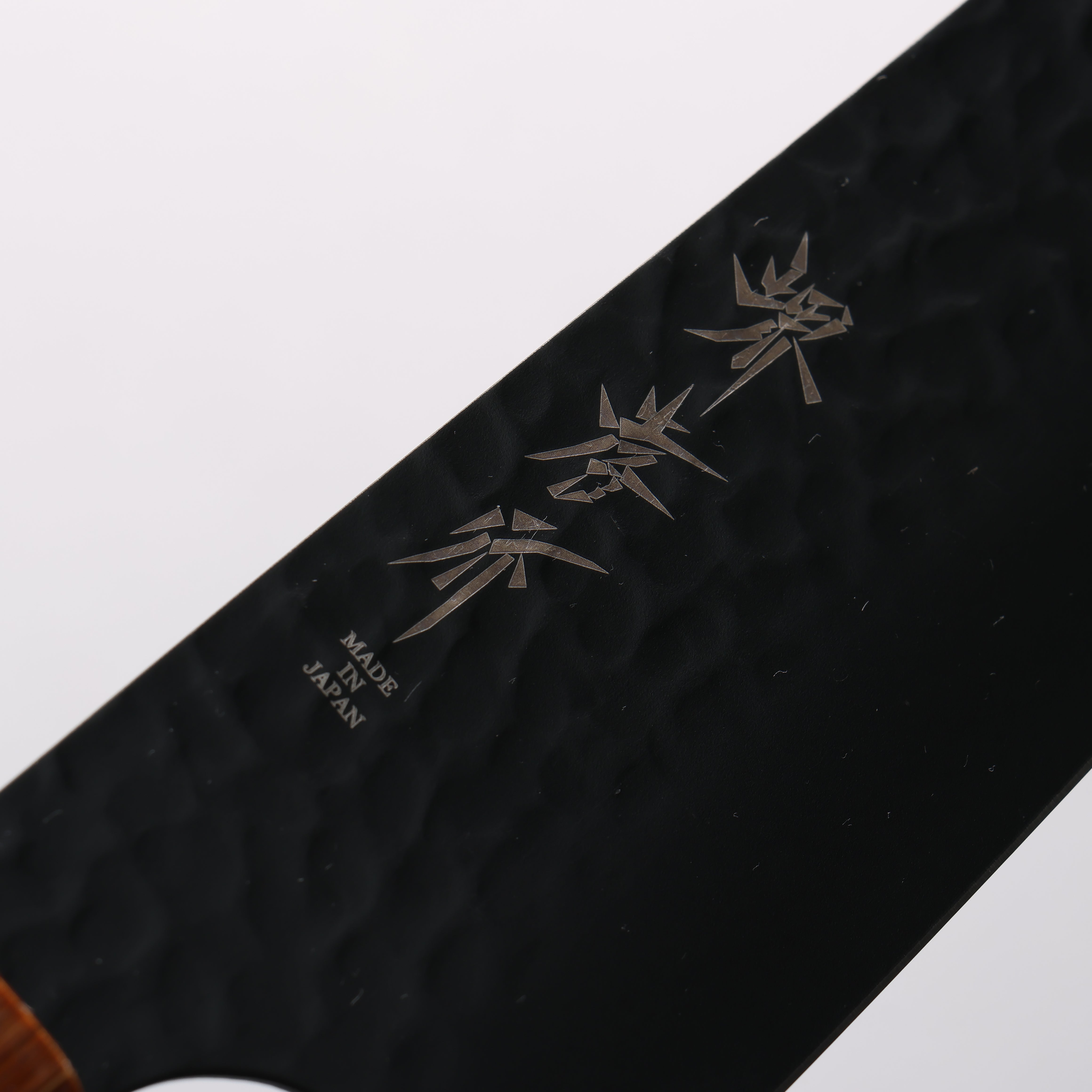 Sakai Takayuki Kurokage VG10 Hammered Teflon Coated Kiritsuke Gyuto 190mm Lacquered Burnt Oak Handle - Seisuke Knife