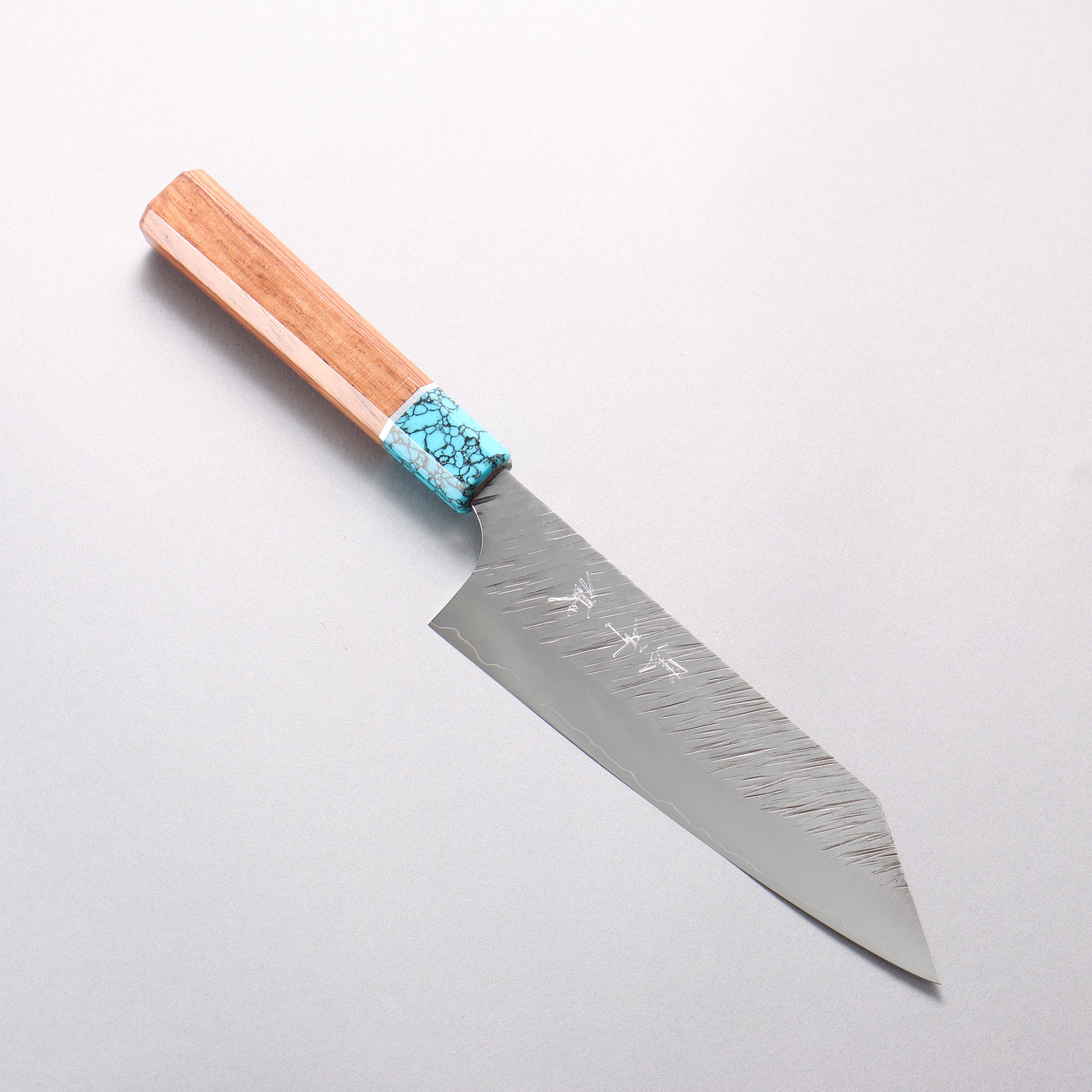 Yu Kurosaki Fujin SG2 Hammered Bunka 170mm Rosewood(ferrule: Turquoise with Ring) Handle - Seisuke Knife
