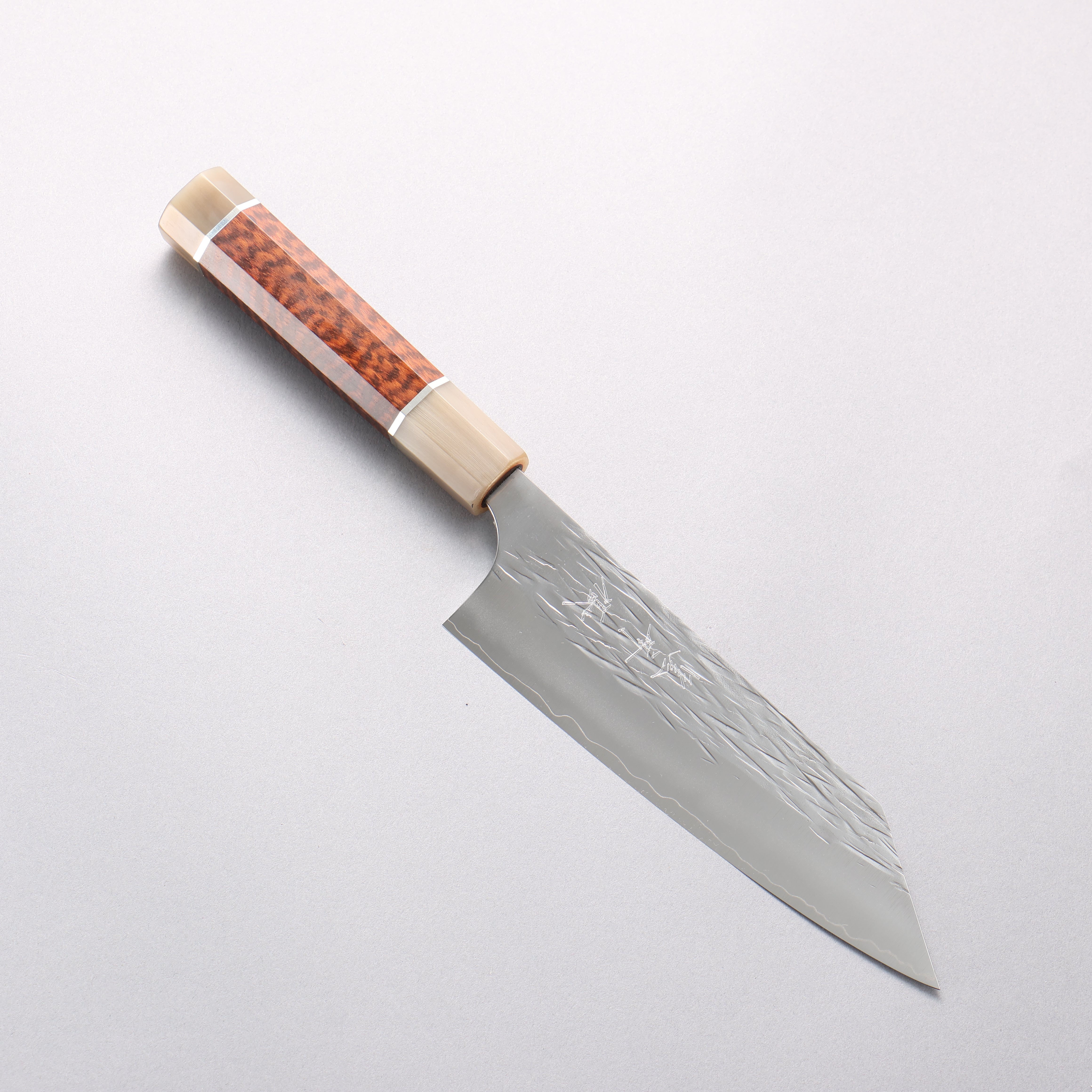 Yu Kurosaki Juhyo Cobalt Special Steel Hammered Bunka 170mm Snakewood (with Double Marble Horns) Handle - Seisuke Knife