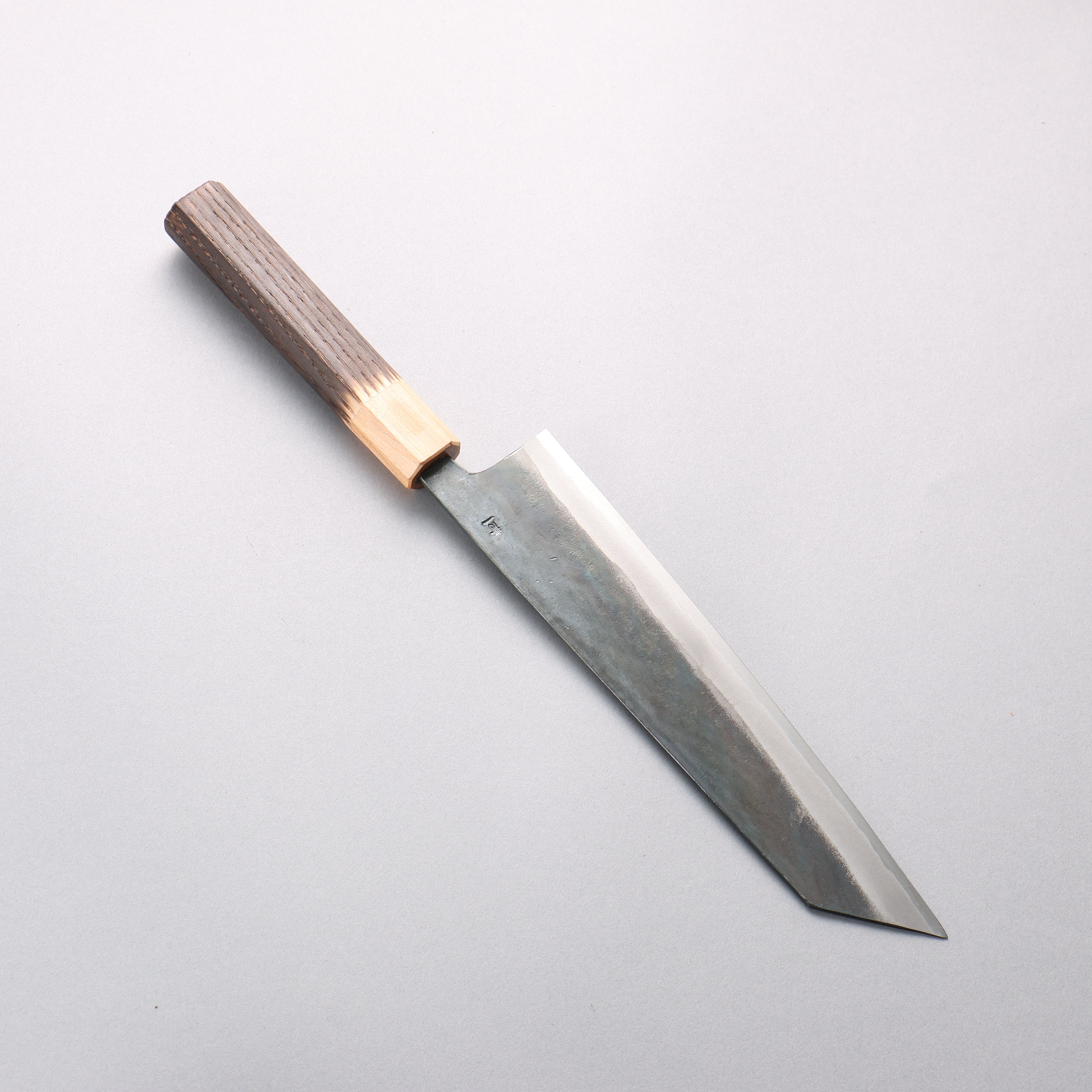 Seisuke Blue Steel No.1 Black Finished Kiritsuke Gyuto 210mm Burnt Chestnut & Cherry Handle - Seisuke Knife