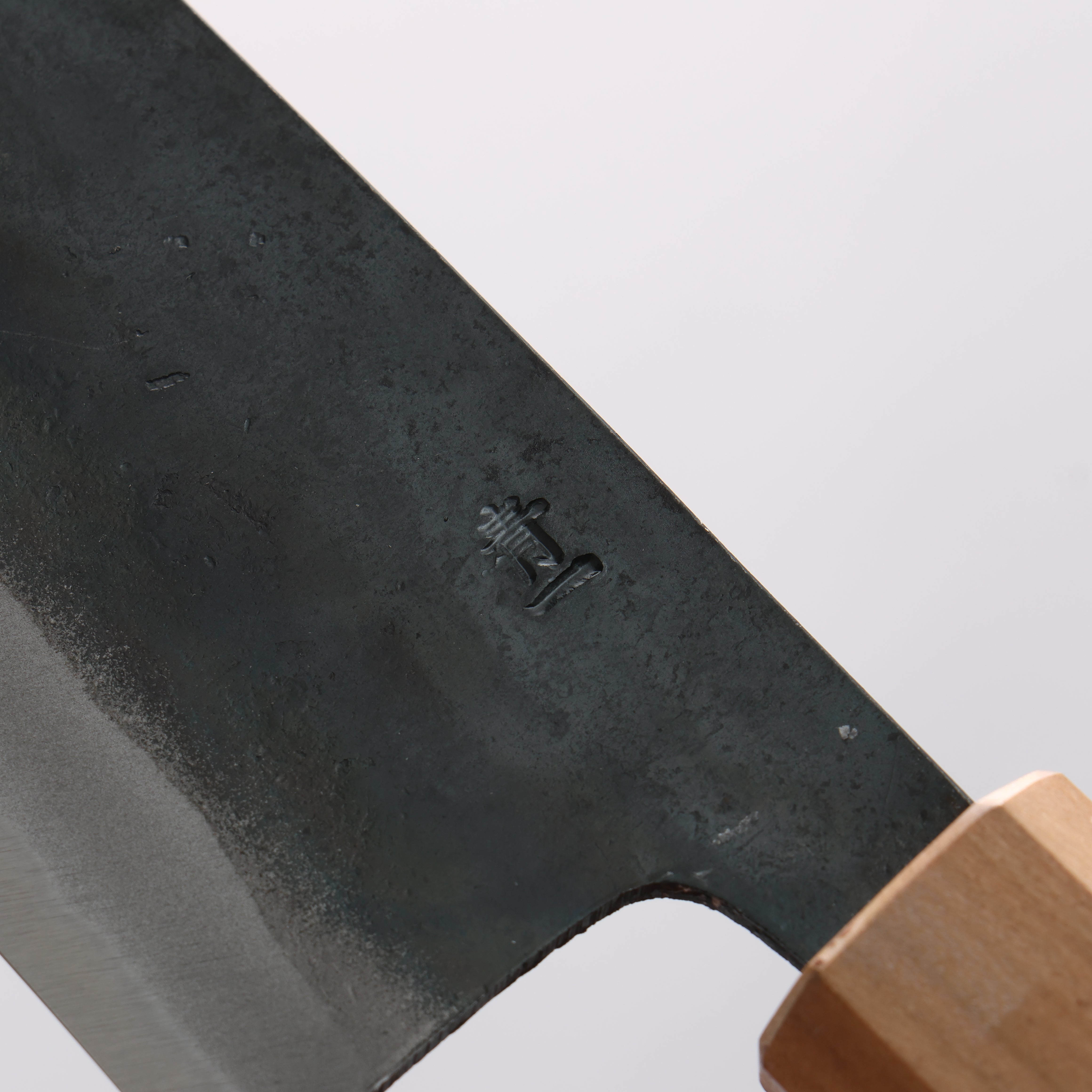 Seisuke Blue Steel No.1 Black Finished Kiritsuke Gyuto 210mm Burnt Chestnut & Cherry Handle - Seisuke Knife