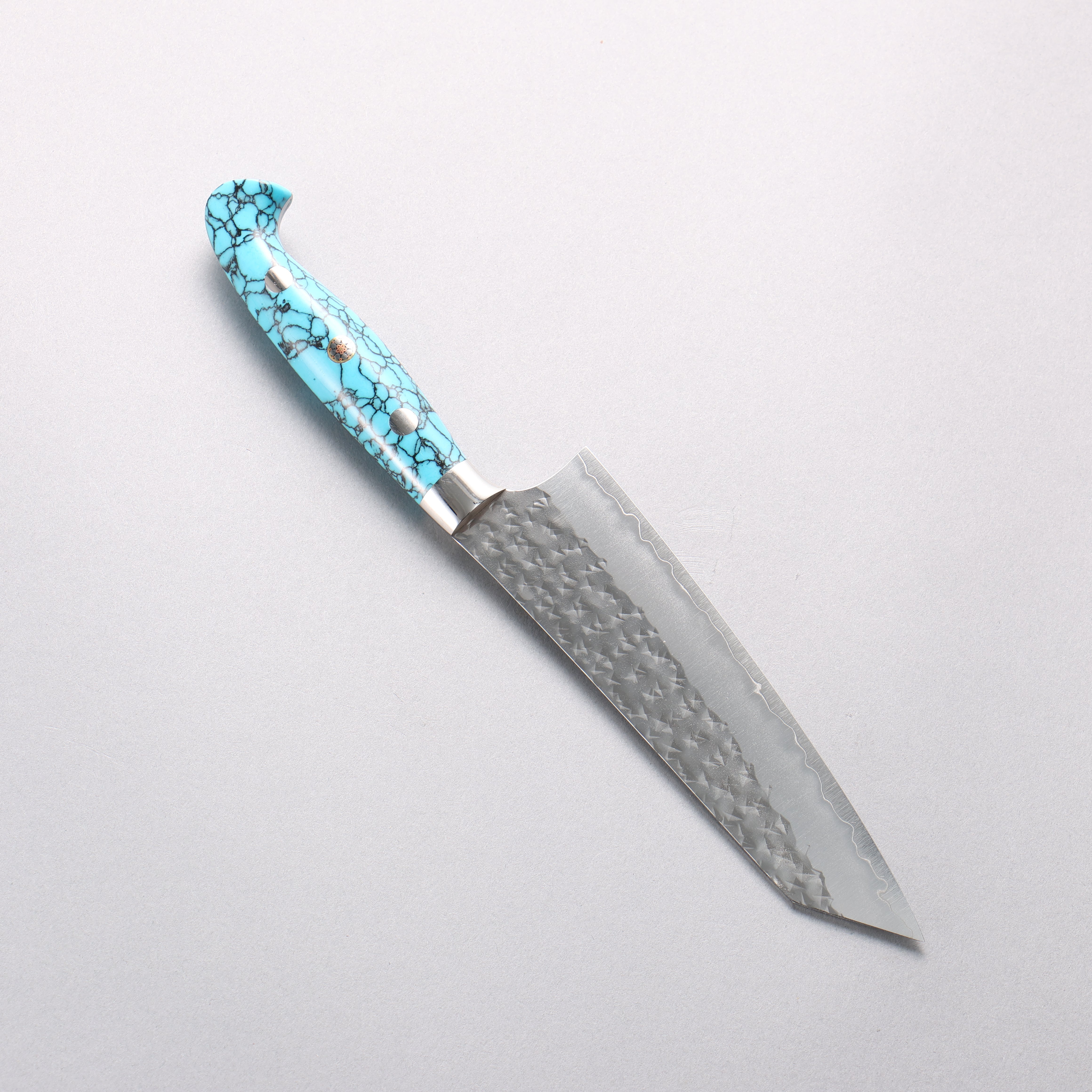Yu Kurosaki Senko Ei SG2 Hammered Small Bunka 150mm Turquoise Handle - Seisuke Knife