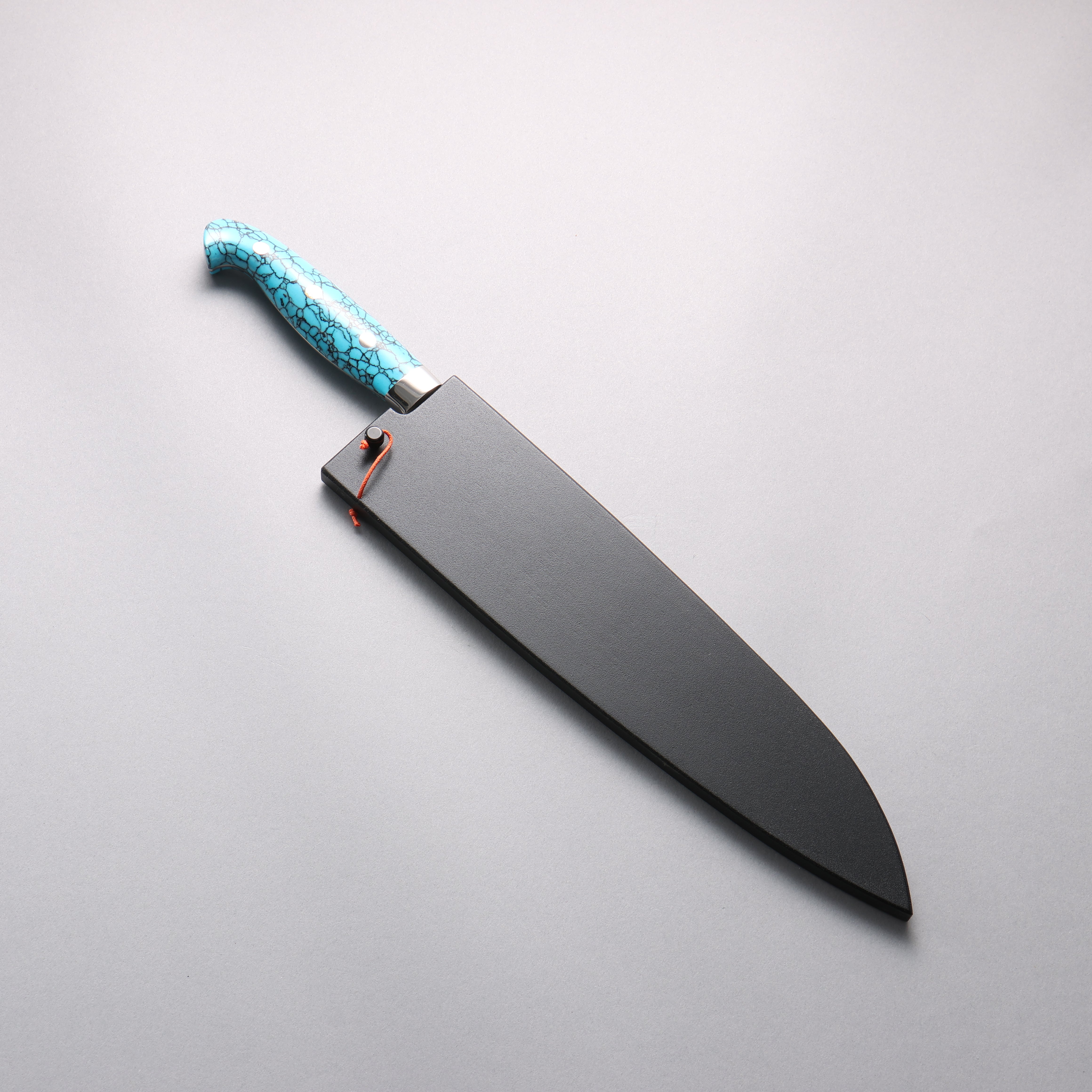 Yu Kurosaki Senko Ei SG2 Hammered Gyuto 240mm Turquoise Handle with Sheath - Seisuke Knife