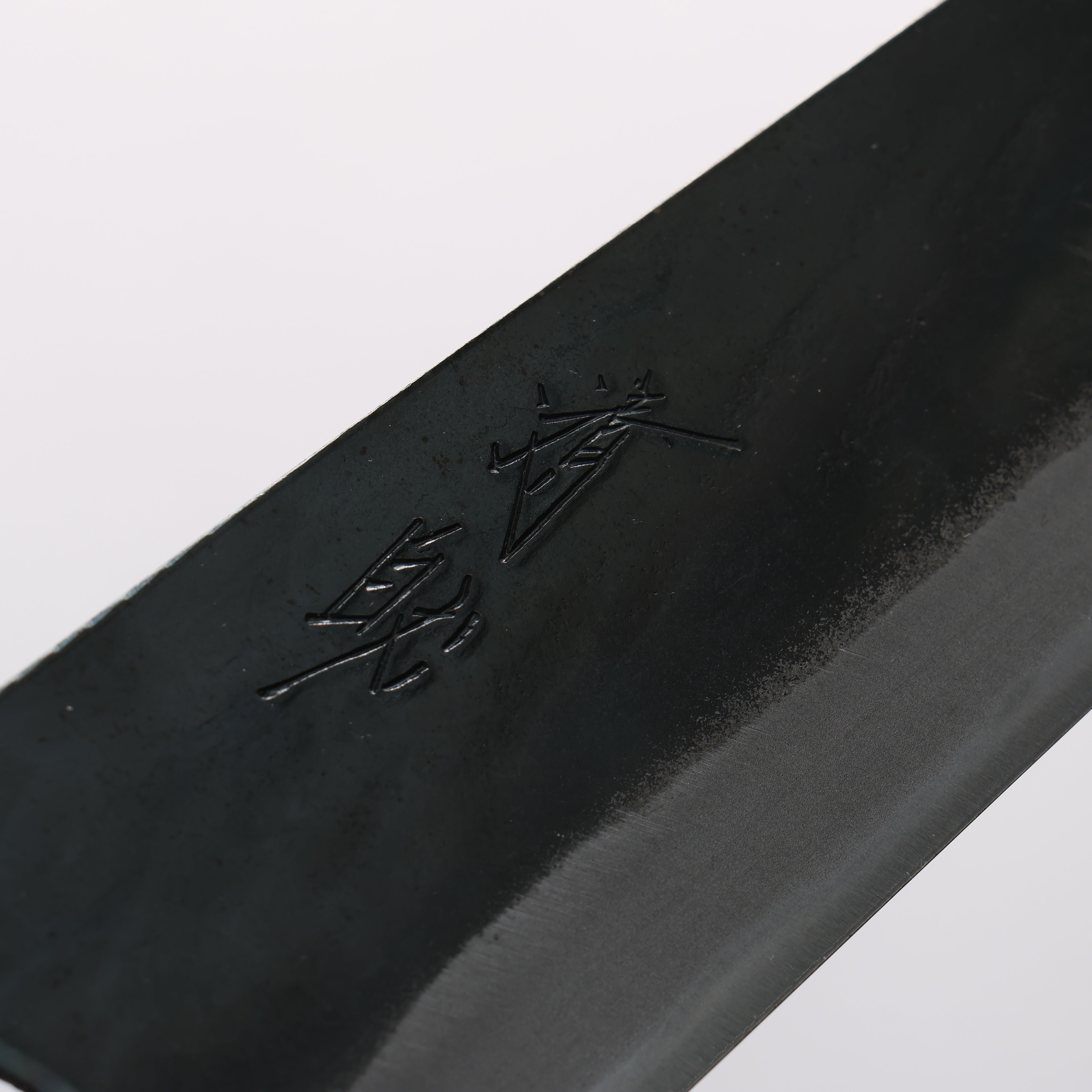 Seisuke Blue Steel No.1 Black Finished Santoku 165mm Burnt Chestnut & Cherry Wood Handle - Seisuke Knife