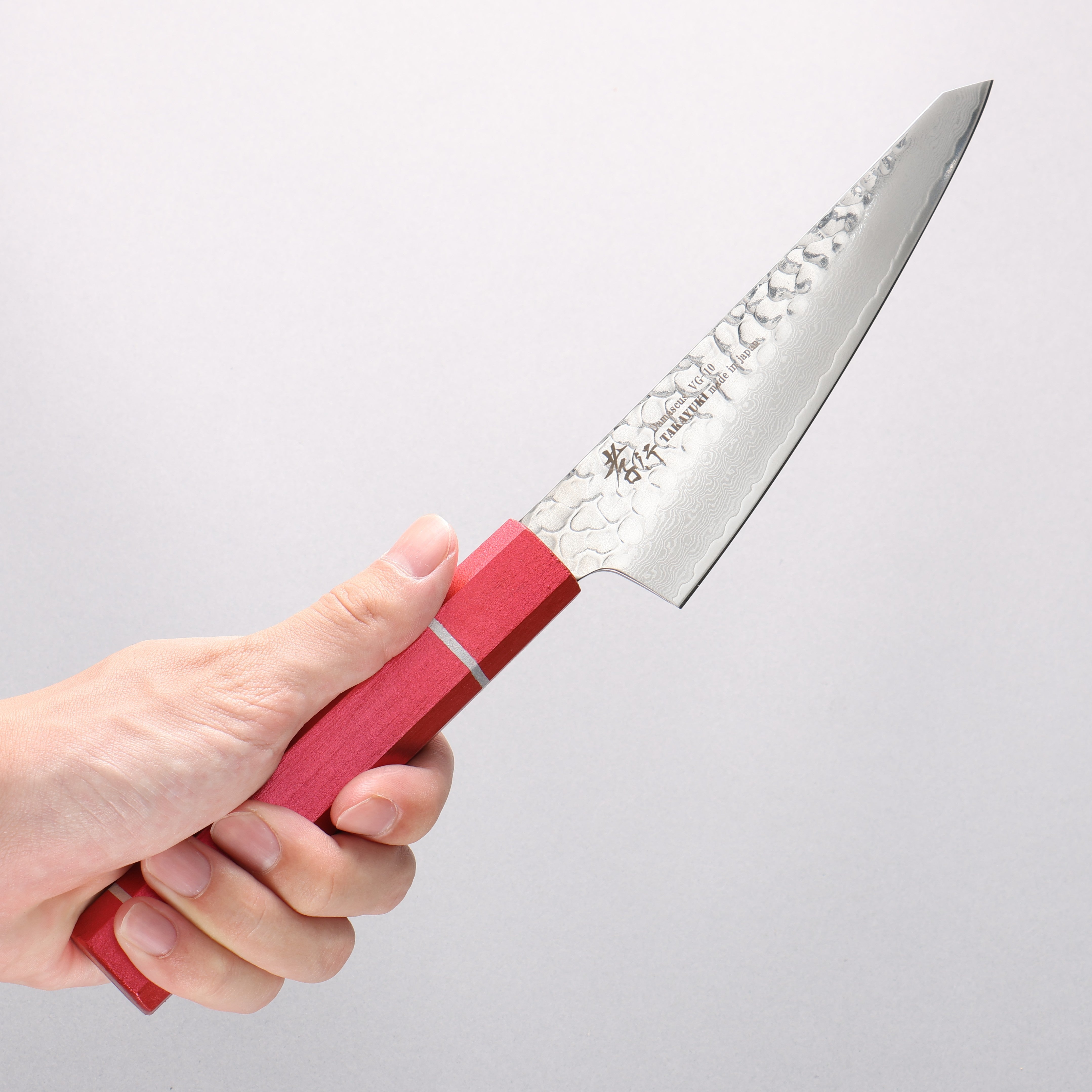 Sakai Takayuki VG10 33 Layer Damascus Sabaki 150mm with Red Handle - Seisuke Knife