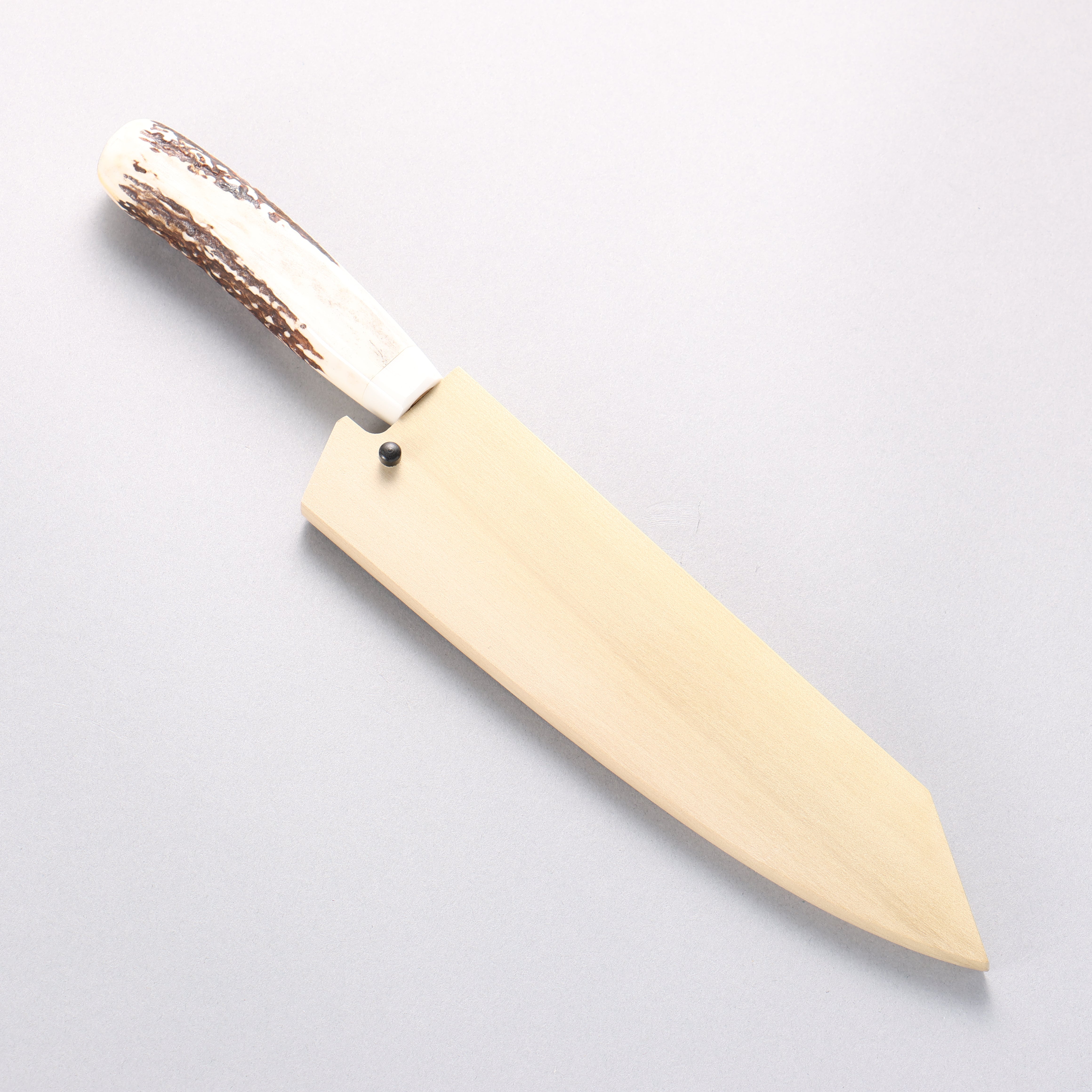 Sakai Takayuki VG10 33 Layer Damascus Kengata Santoku 160mm Cow Bone Handle with Sheath - Seisuke Knife