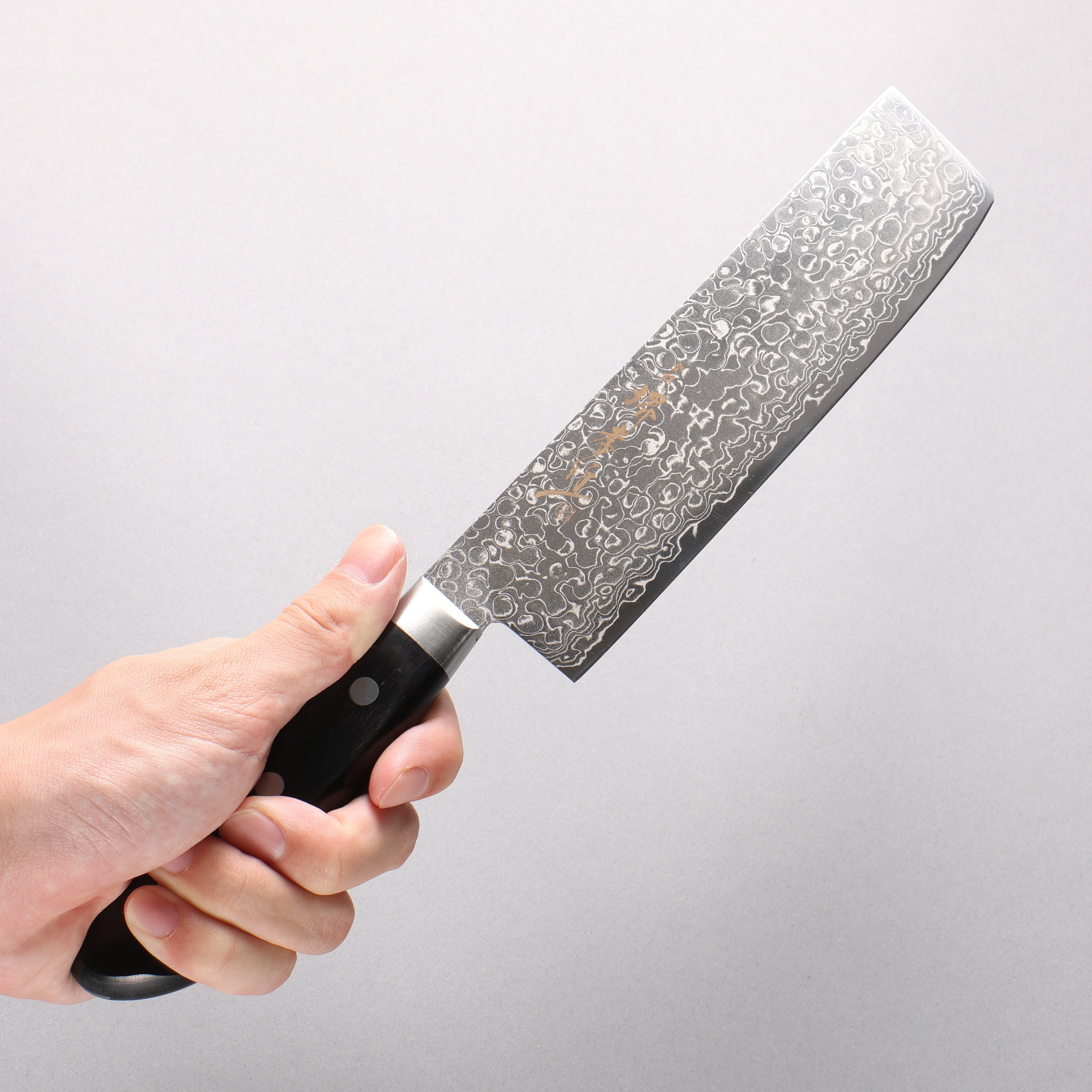 Sakai Takayuki AUS10 45 Layer Mirrored Damascus Nakiri 160mm - Seisuke Knife