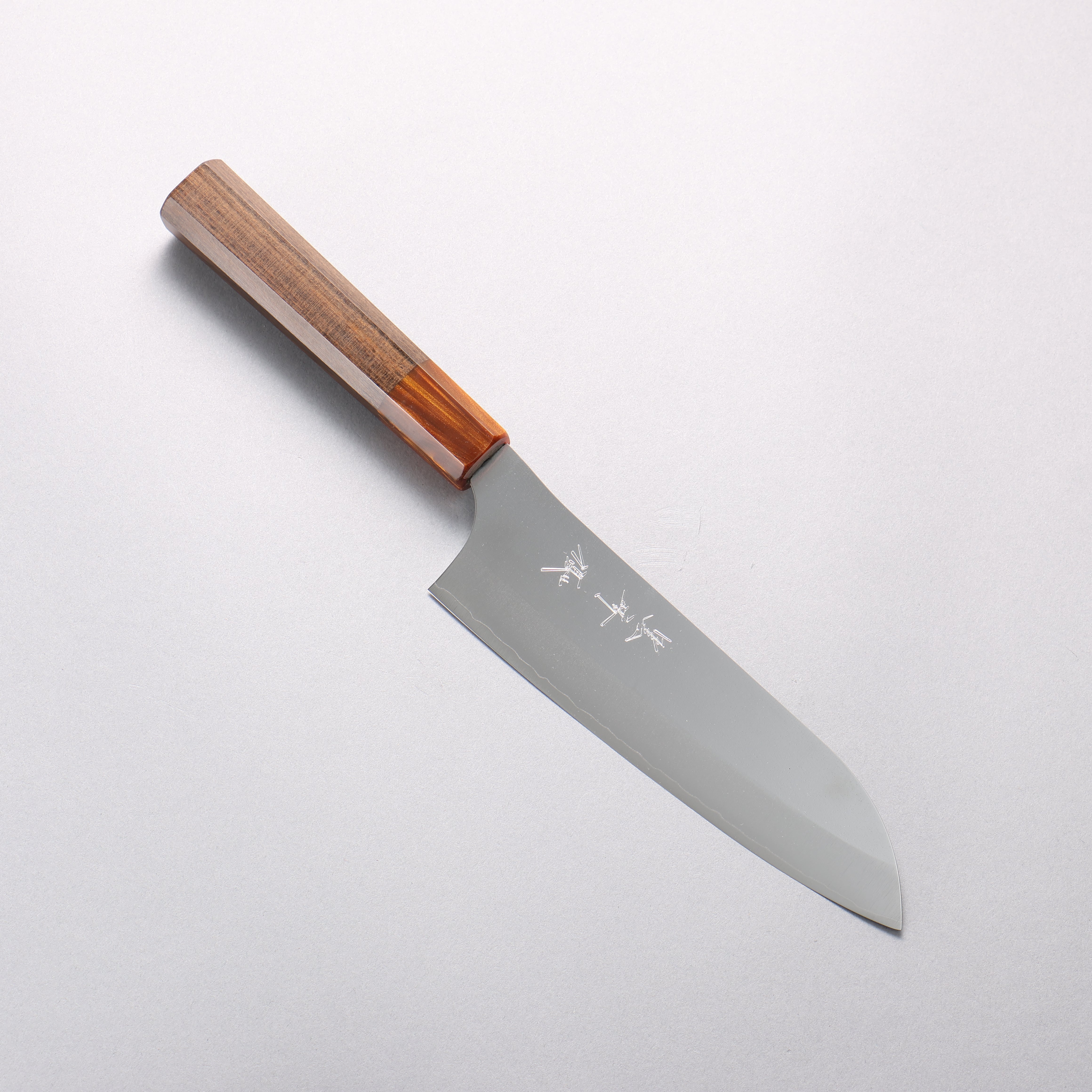 Yu Kurosaki New Gekko VG-XEOS Santoku 170mm Sandalwood (ferrule:Acrylic) Handle - Seisuke Knife