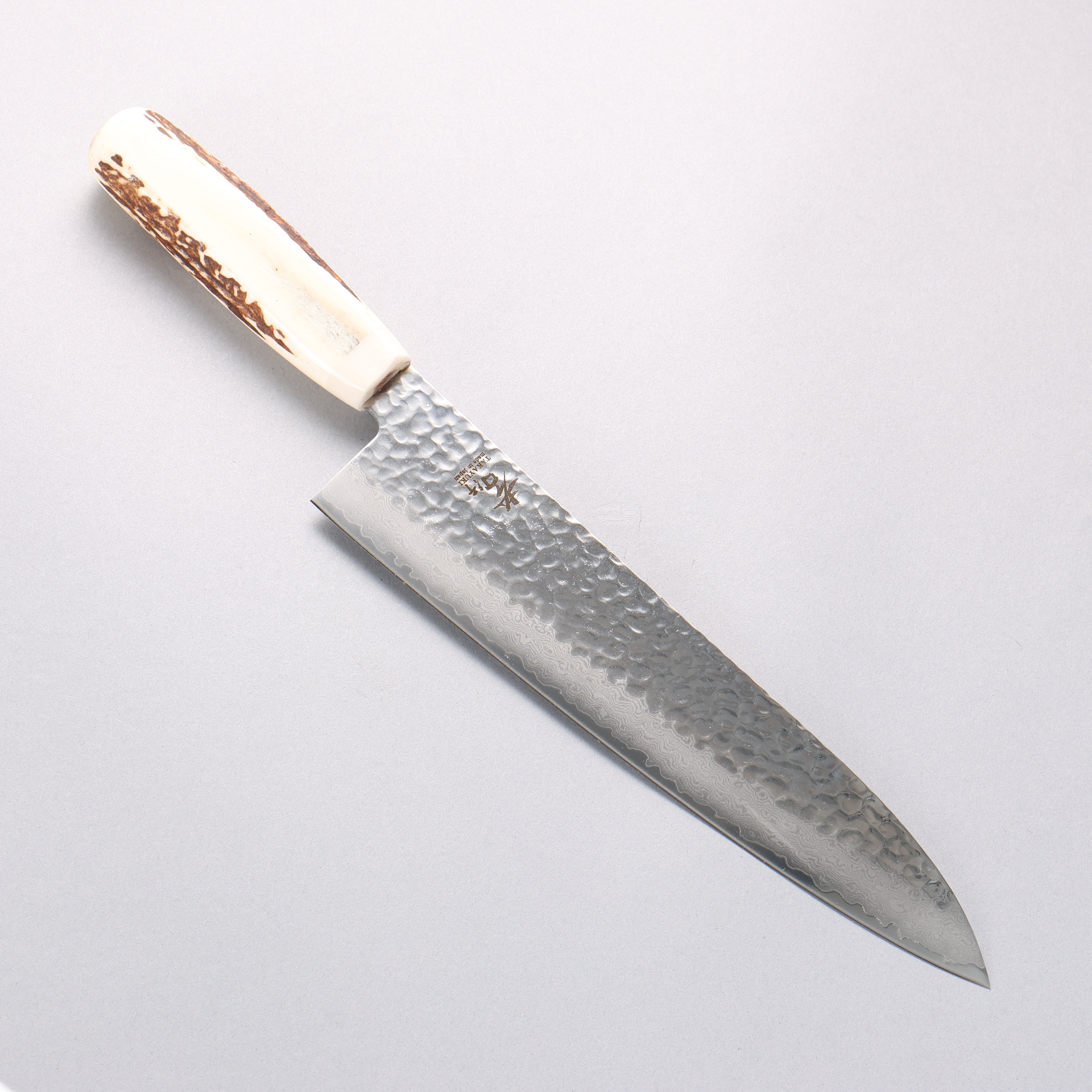 Sakai Takayuki VG10 33 Layer Damascus Gyuto 240mm Cow Bone Handle with Sheath - Seisuke Knife