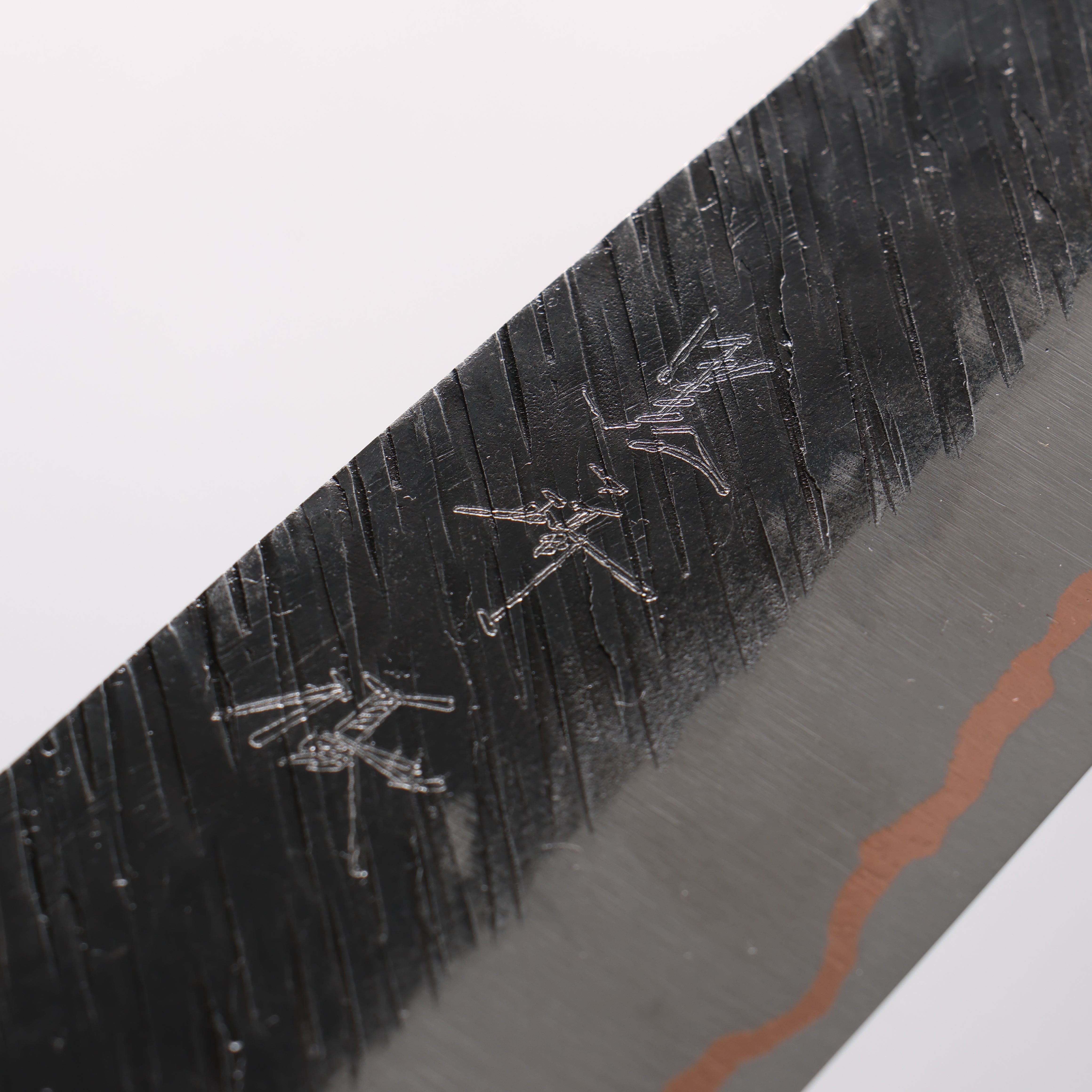 Yu Kurosaki Fujin V-Toku2 Hammered Black Finished Bunka 170mm Stabilized wood (With Acrylic Ring) Handle - Seisuke Knife