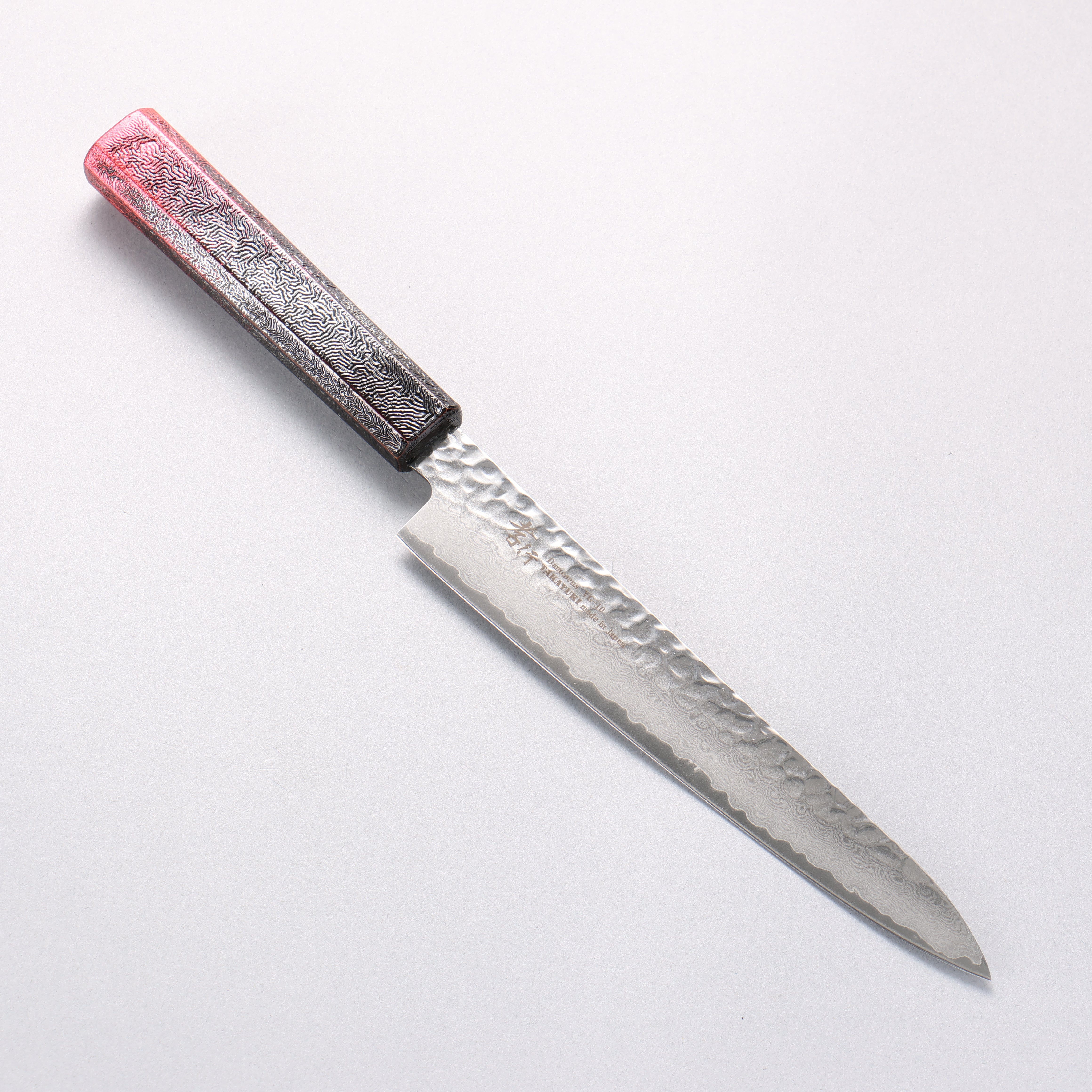 Sakai Takayuki Rinnou VG10 33 Layer Damascus Petty-Utility 180mm Red Lacquered Handle - Seisuke Knife