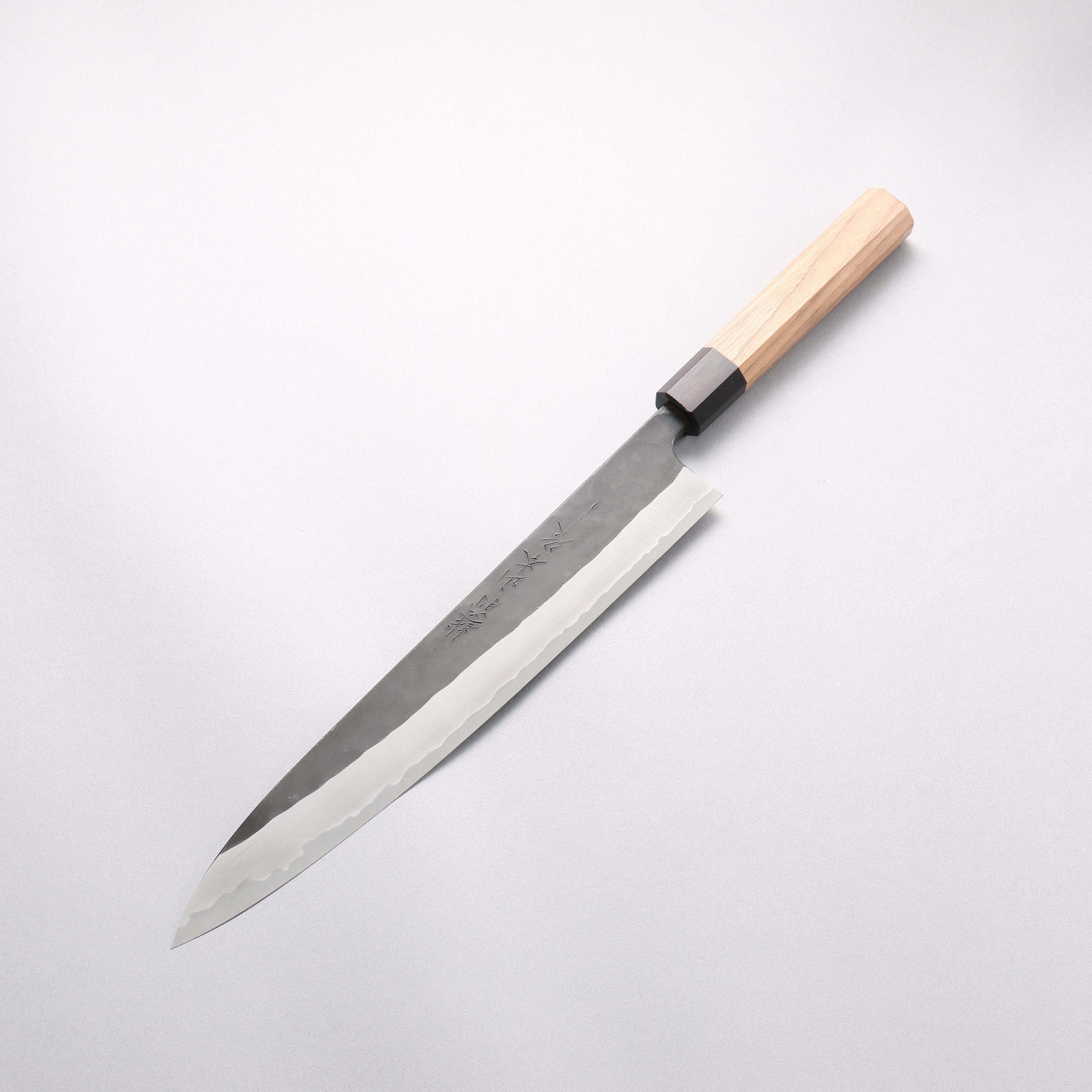 Nao Yamamoto White Steel No.2 Black Finished Sujihiki 270mm Walnut Handle - Seisuke Knife