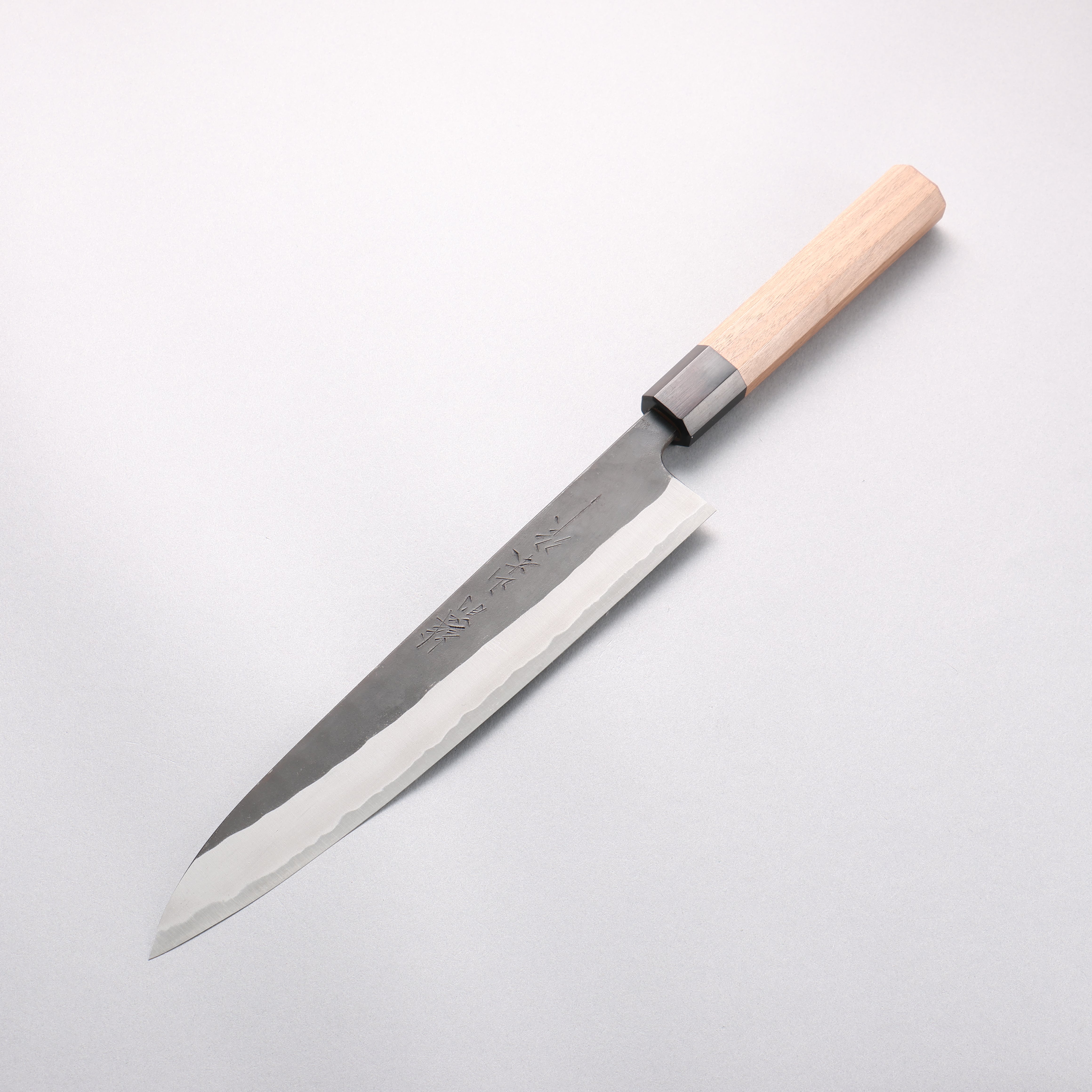 Nao Yamamoto White Steel No.2 Black Finished Sujihiki 240mm Walnut Handle - Seisuke Knife