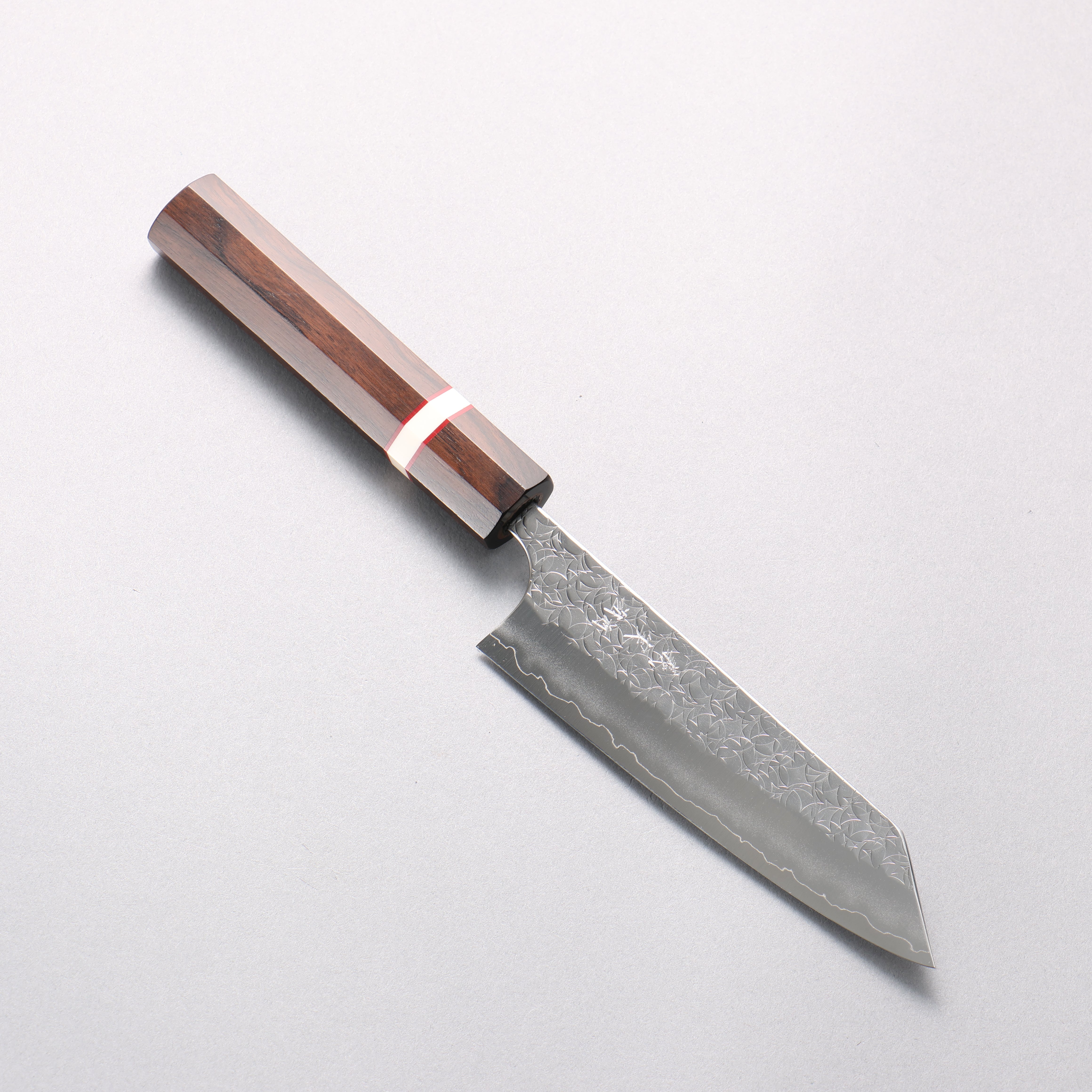 Yoshimi Kato Minamo SG2 Hammered Small Bunka 130mm Ebony Wood(With White Ring) Handle - Seisuke Knife