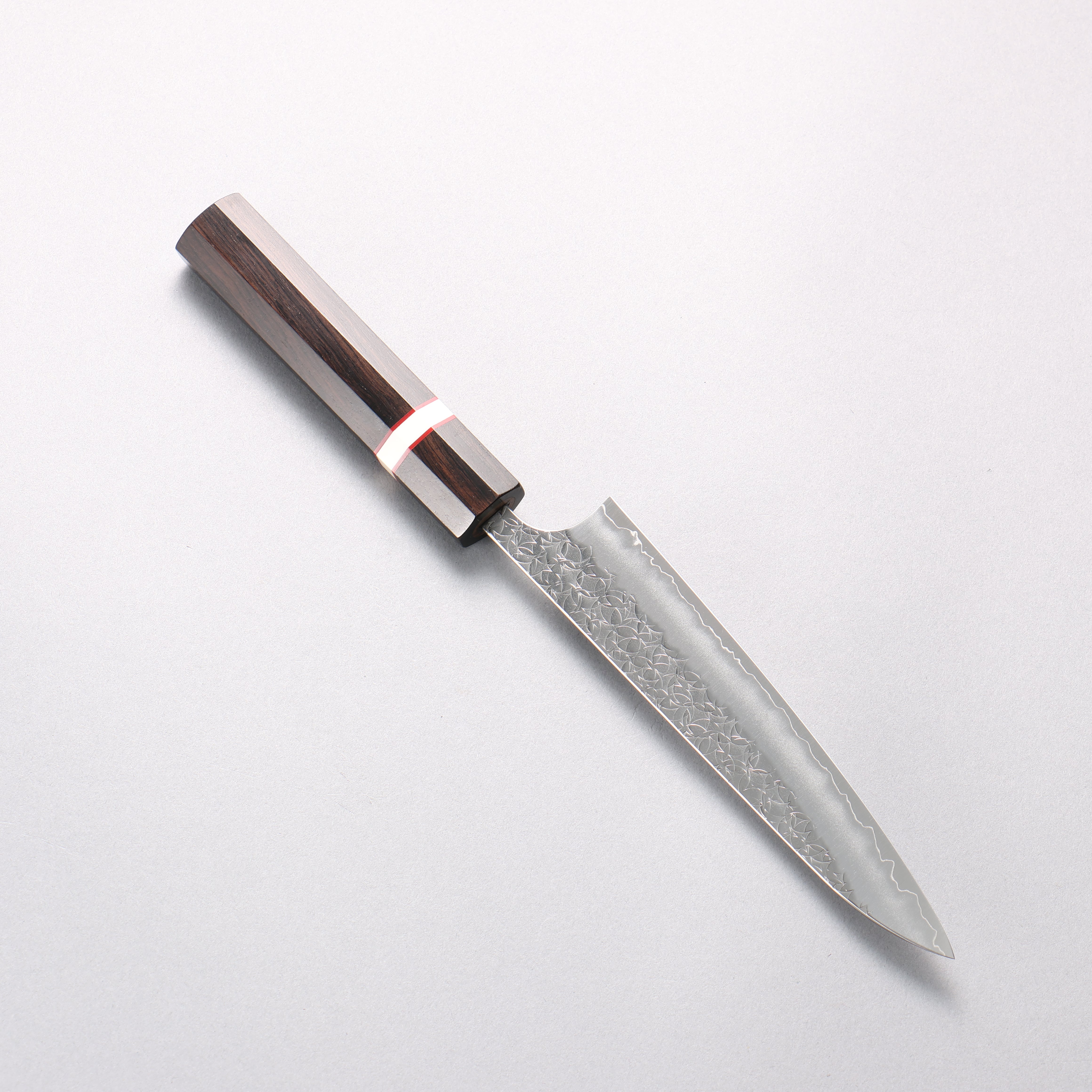 Yoshimi Kato Minamo SG2 Hammered Petty-Utility 150mm Ebony Wood(With White Ring) Handle - Seisuke Knife