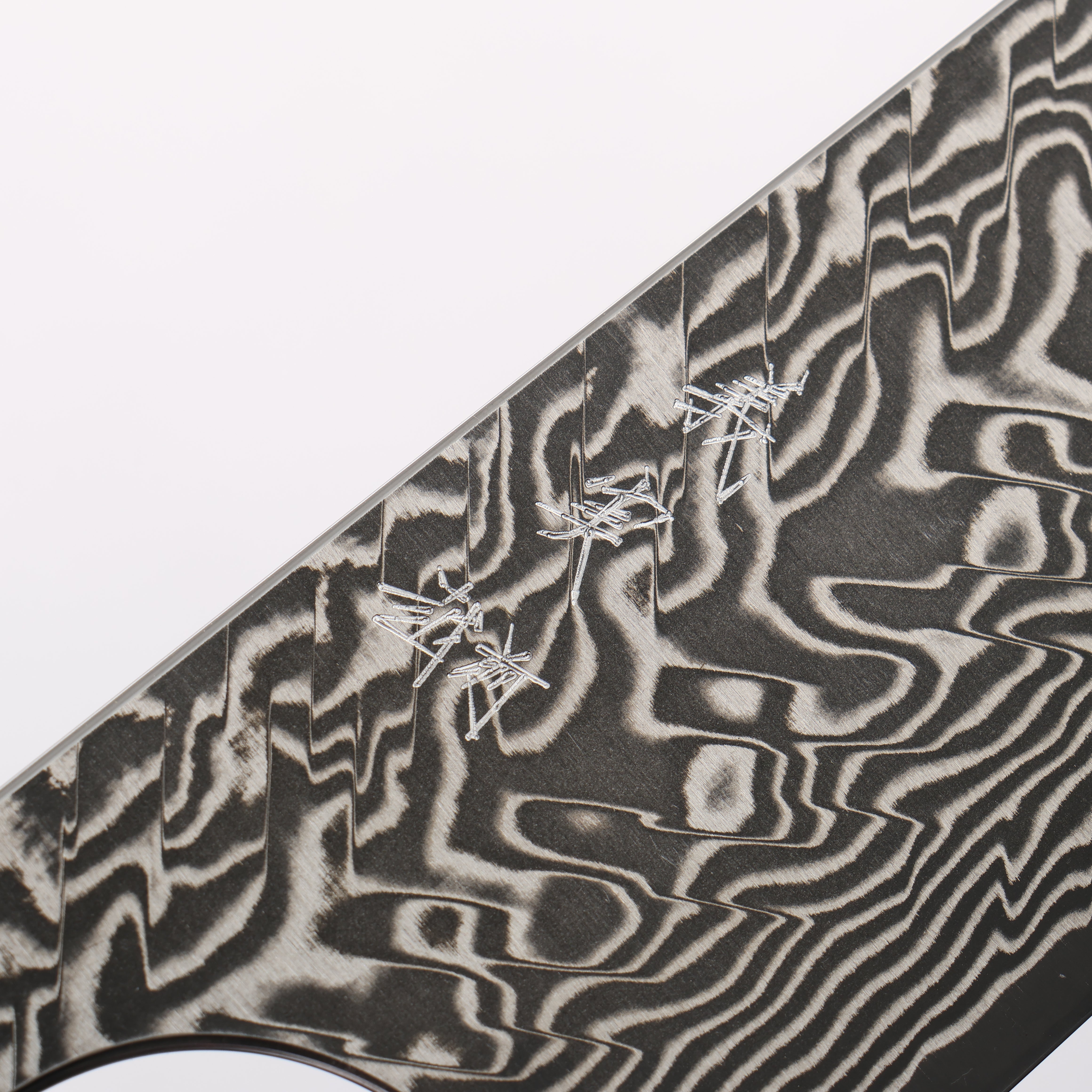 Yoshimi Kato SG2 Black Damascus Bunka 170mm Ebony (ferrule: Blue Marble Resin) Handle - Seisuke Knife
