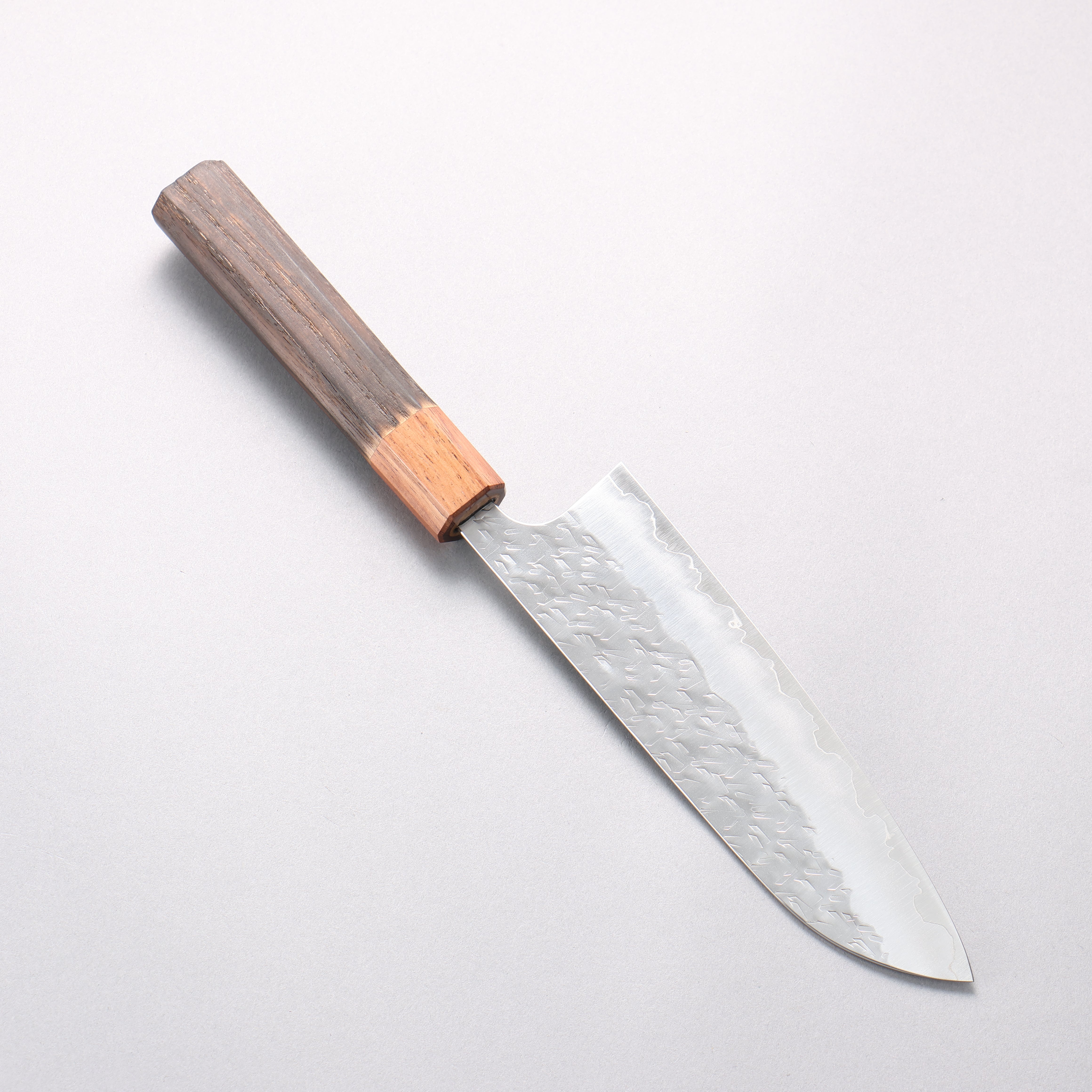 Yoshimi Kato Hyo SG2 Hammered Santoku 170mm Burnt Chestnut (ferrule: Rosewood) Handle - Seisuke Knife