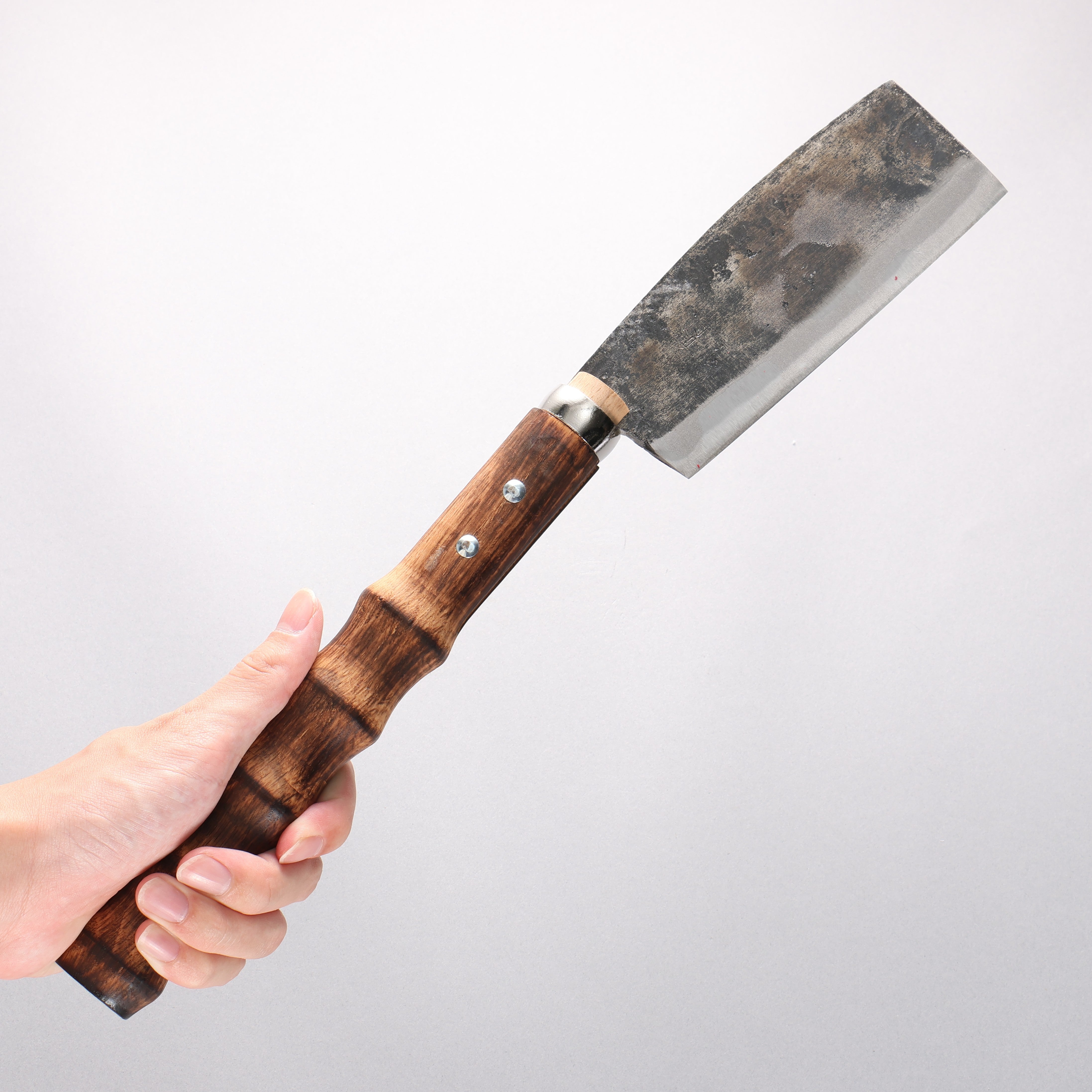 Sakai Takayuki Carbon Steel Black Finished Hashi-Nashi Nata Hatchet - Seisuke Knife