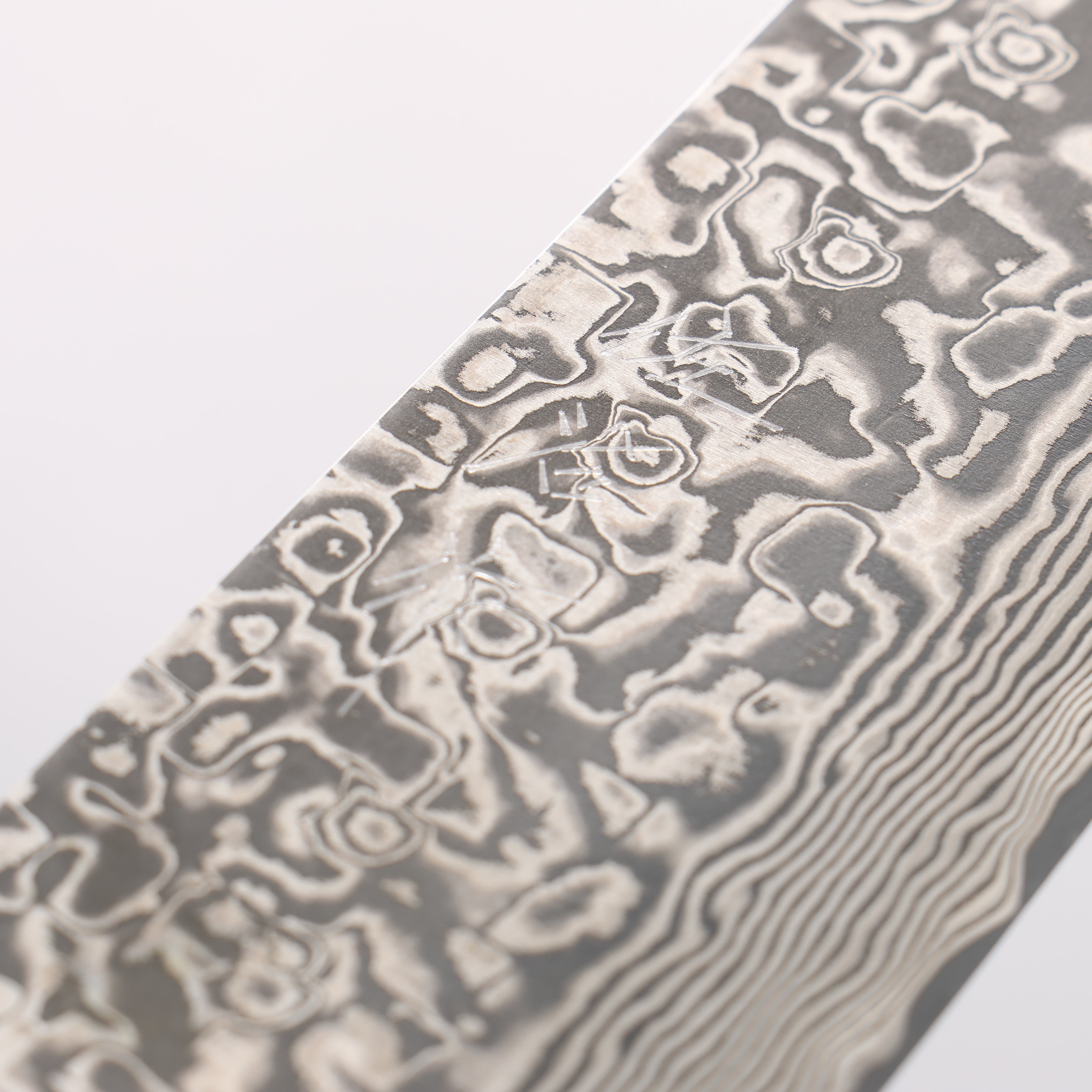 Takeshi Saji SG2 Black Damascus Sakimaru Sujihiki 240mm Black Gold Acrylic Handle - Seisuke Knife