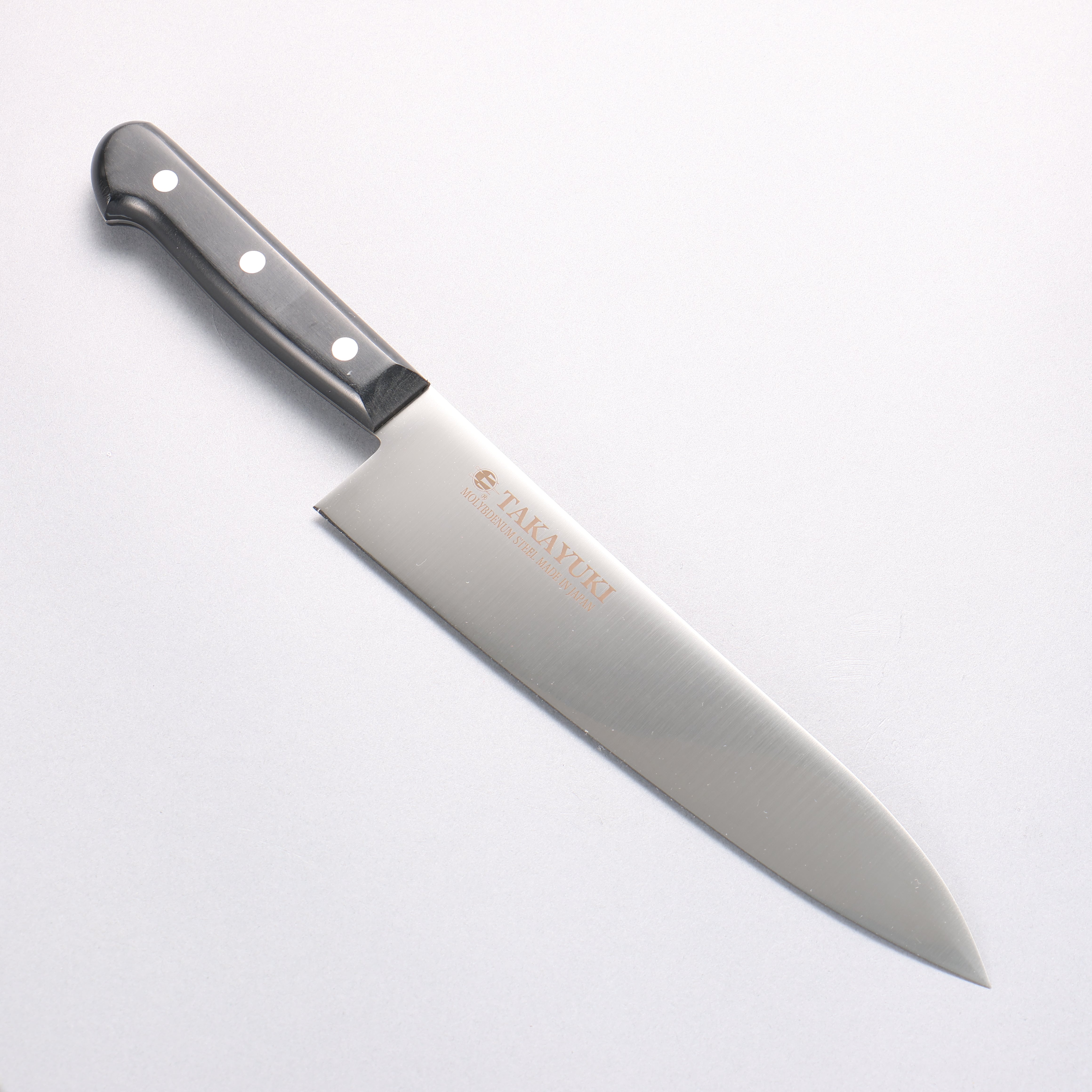 Sakai Takayuki Molybdenum Migaki Finished Gyuto 210mm Black PC(Plastic) Handle - Seisuke Knife