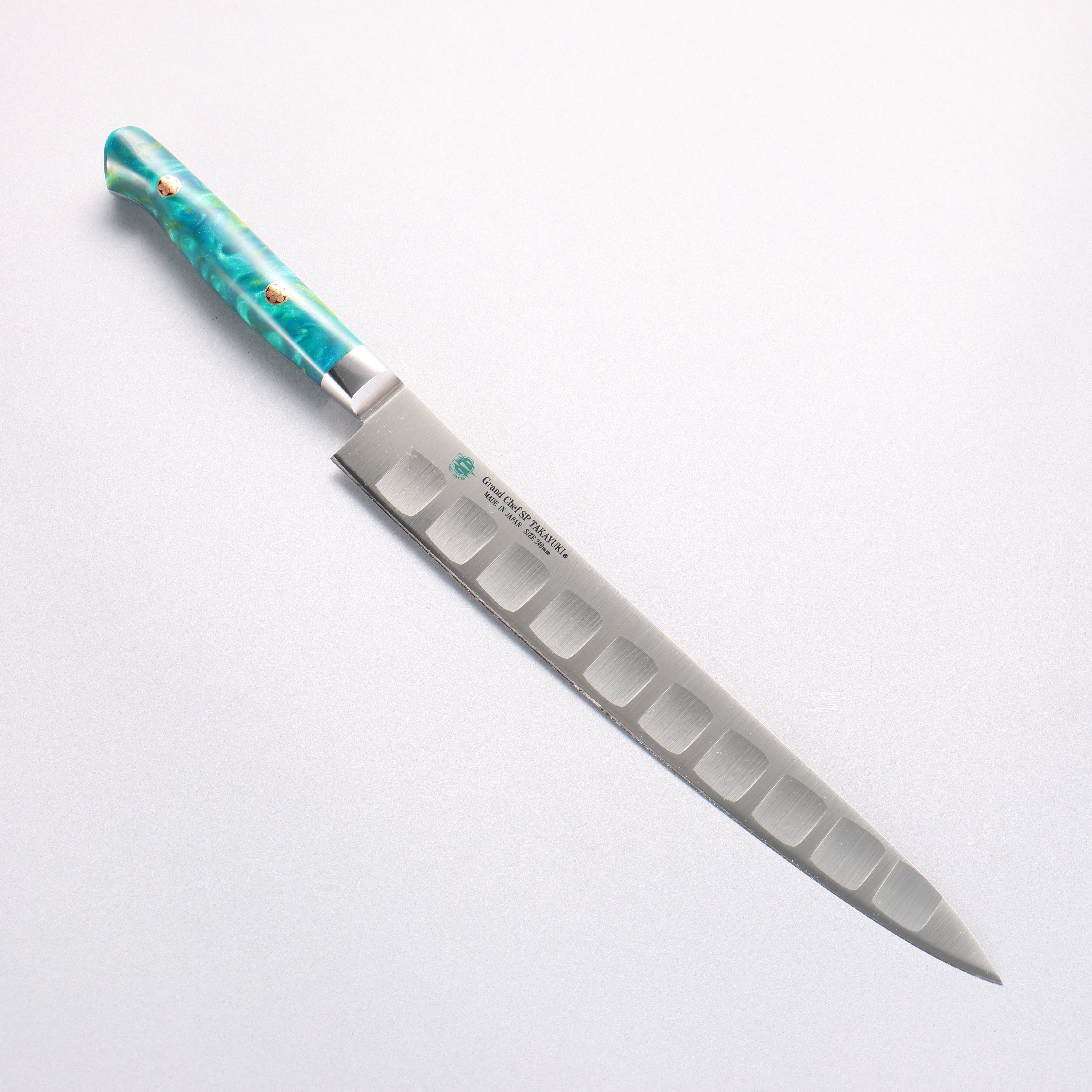 Sakai Takayuki Grand Chef SP Uddeholm Swedish stain-resistant steel Sujihiki Salmon 240mm SP Type III (Jungle) Handle - Seisuke Knife