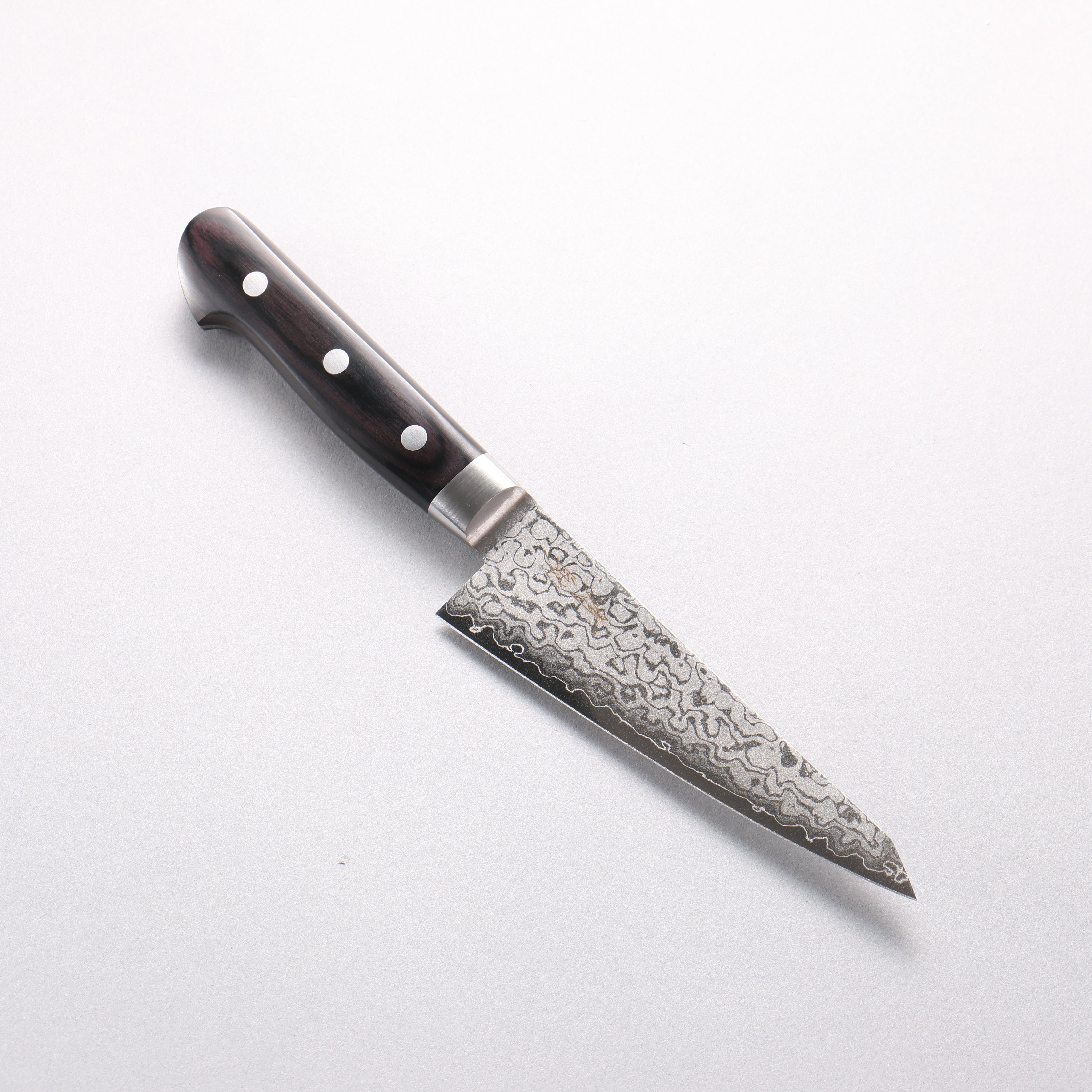 Seisuke VG10 8 Layer Damascus Migaki Honesuki Boning 150mm Black Pakkawood Handle - Seisuke Knife