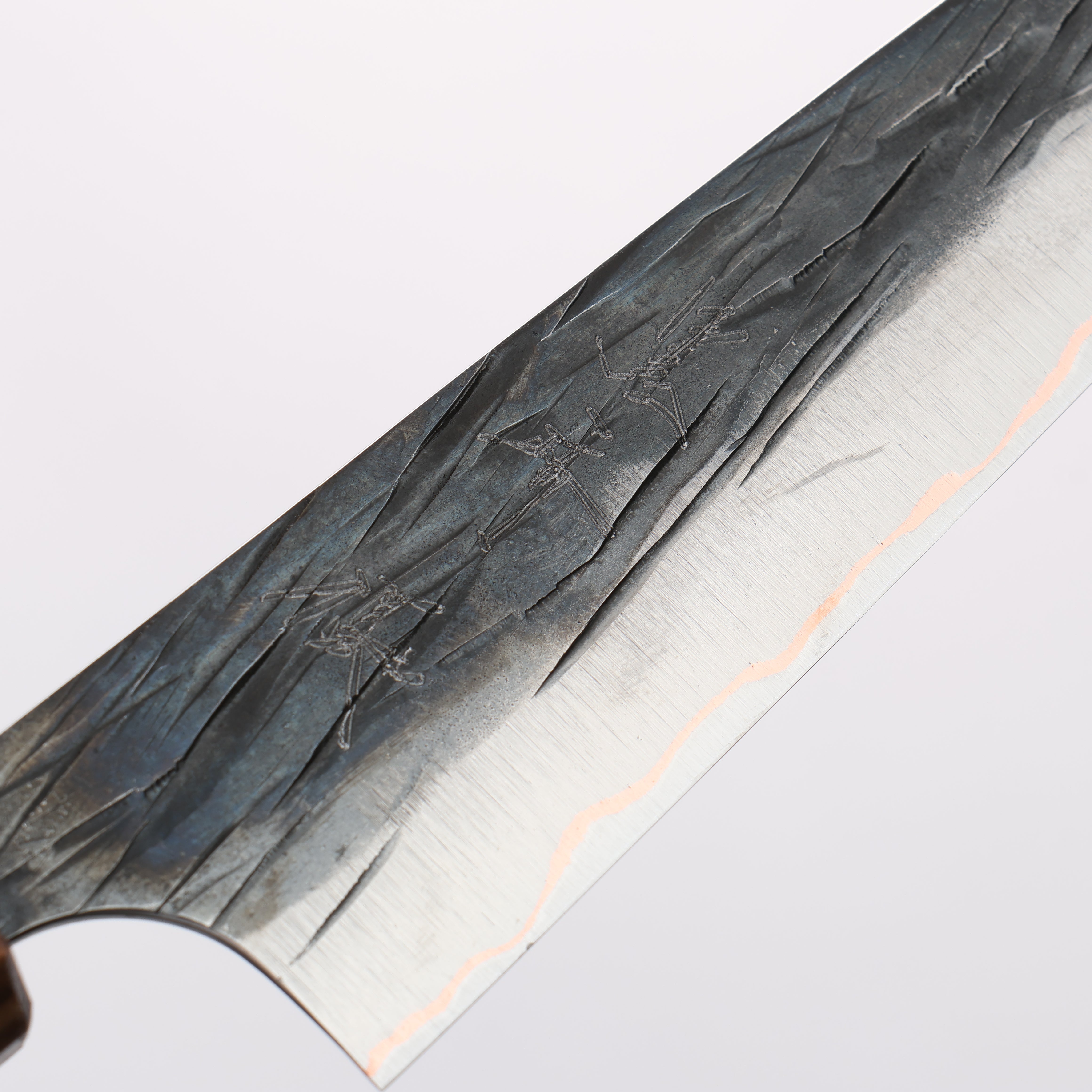 Yu Kurosaki Juhyo V-Toku2 Hammered Black Finished Petty-Utility 120mm Padoauk Handle - Seisuke Knife