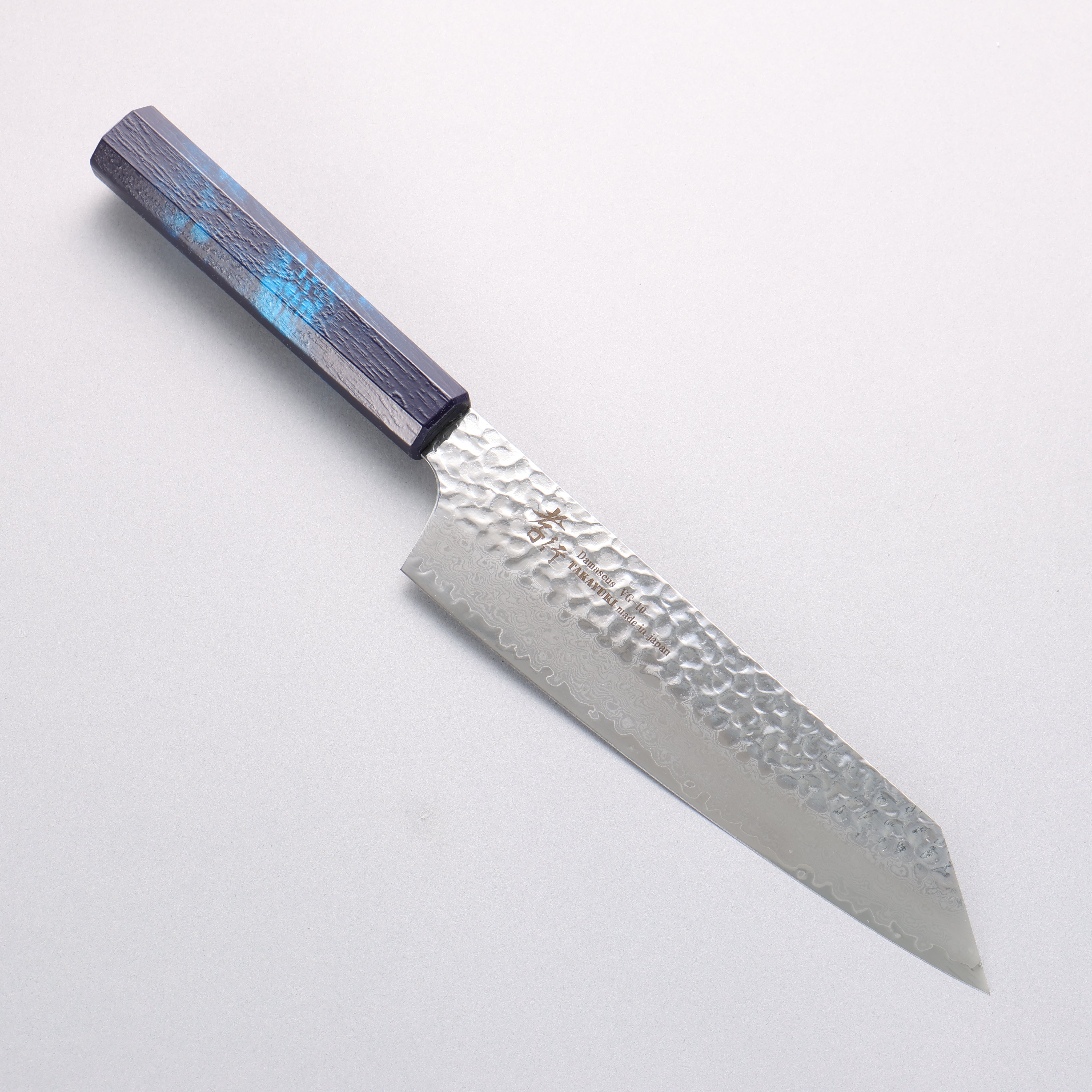 Sakai Takayuki Nanairo VG10 33 Layer Kengata Gyuto 190mm Turquoise Tortoiseshell ABS Resin Handle - Seisuke Knife