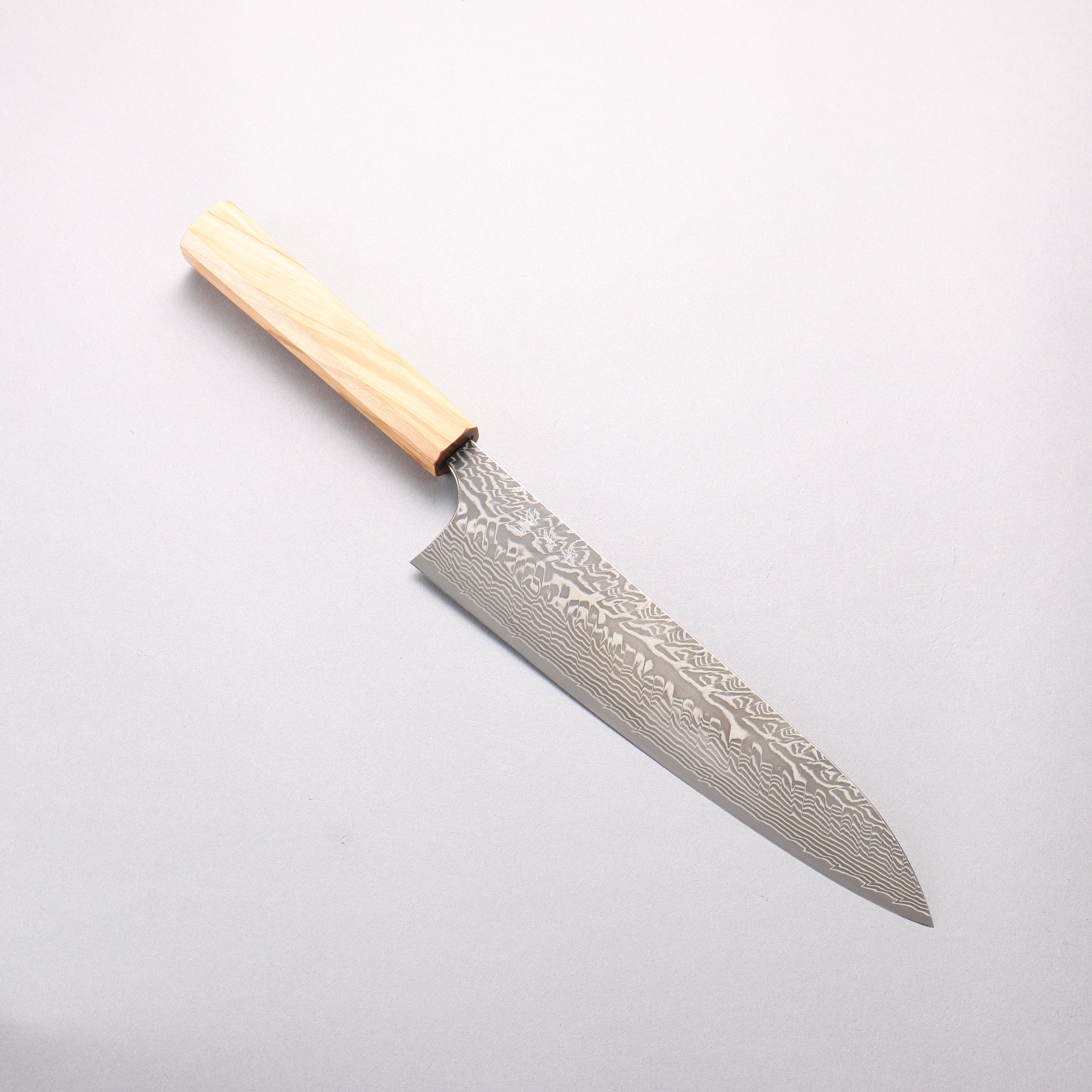 Yoshimi Kato SG2 Black Damascus Gyuto 210mm Olive tree Handle - Seisuke Knife