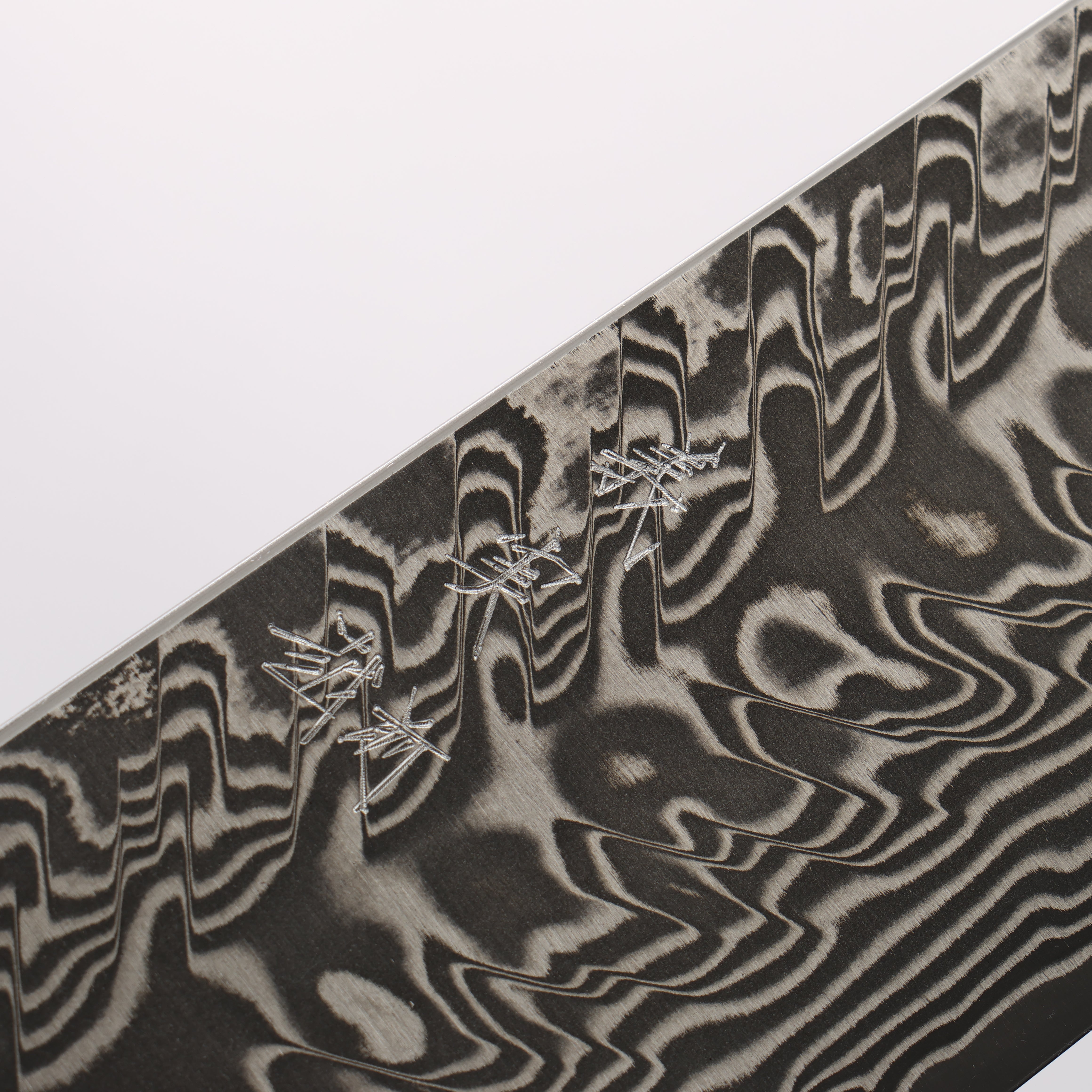Yoshimi Kato SG2 Black Damascus Kiritsuke Gyuto 210mm Stabilized Birch with Black Resin Handle - Seisuke Knife