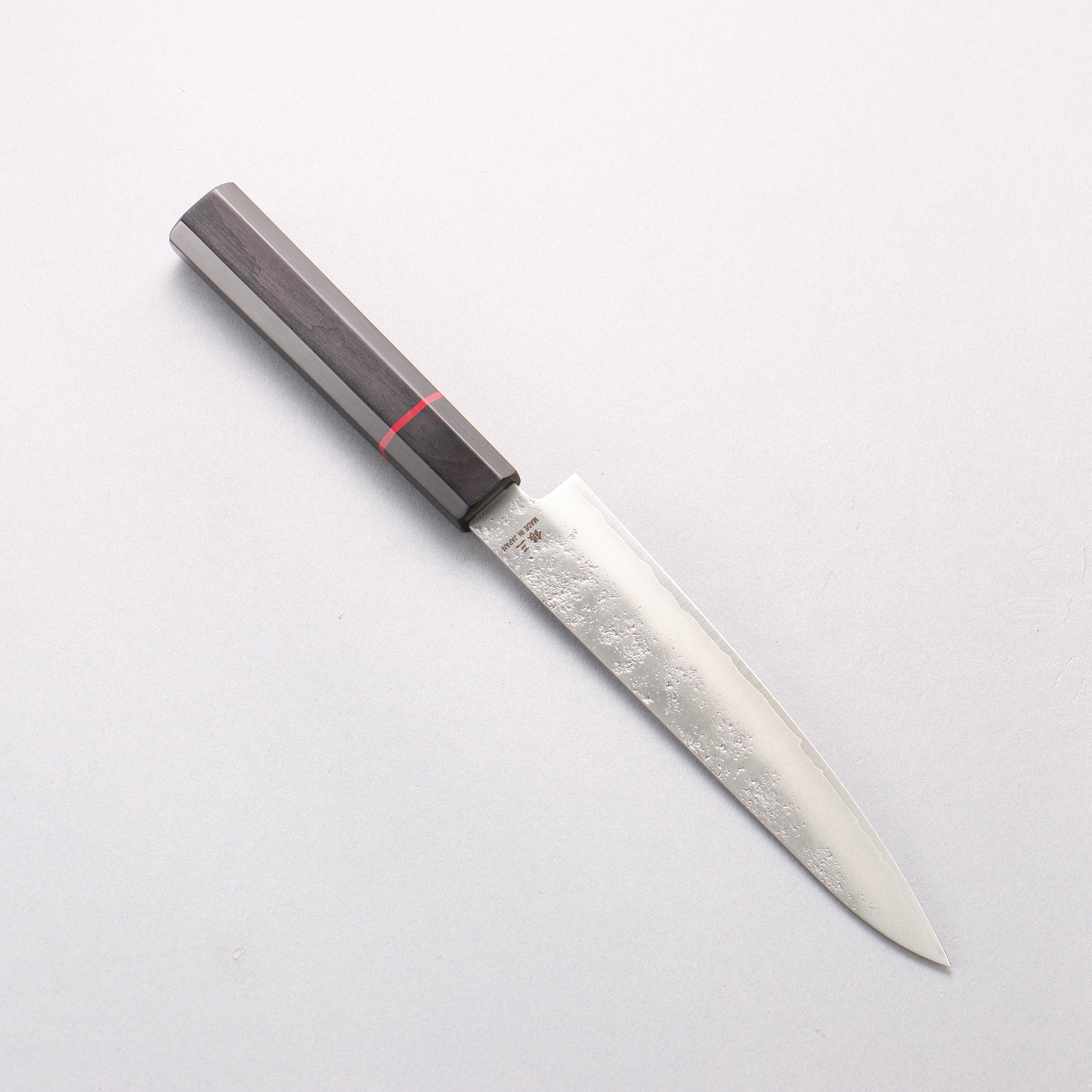 Higuchi Silver Steel No.3 Nashiji Petty-Utility 150mm Black Pakkawood Handle - Seisuke Knife