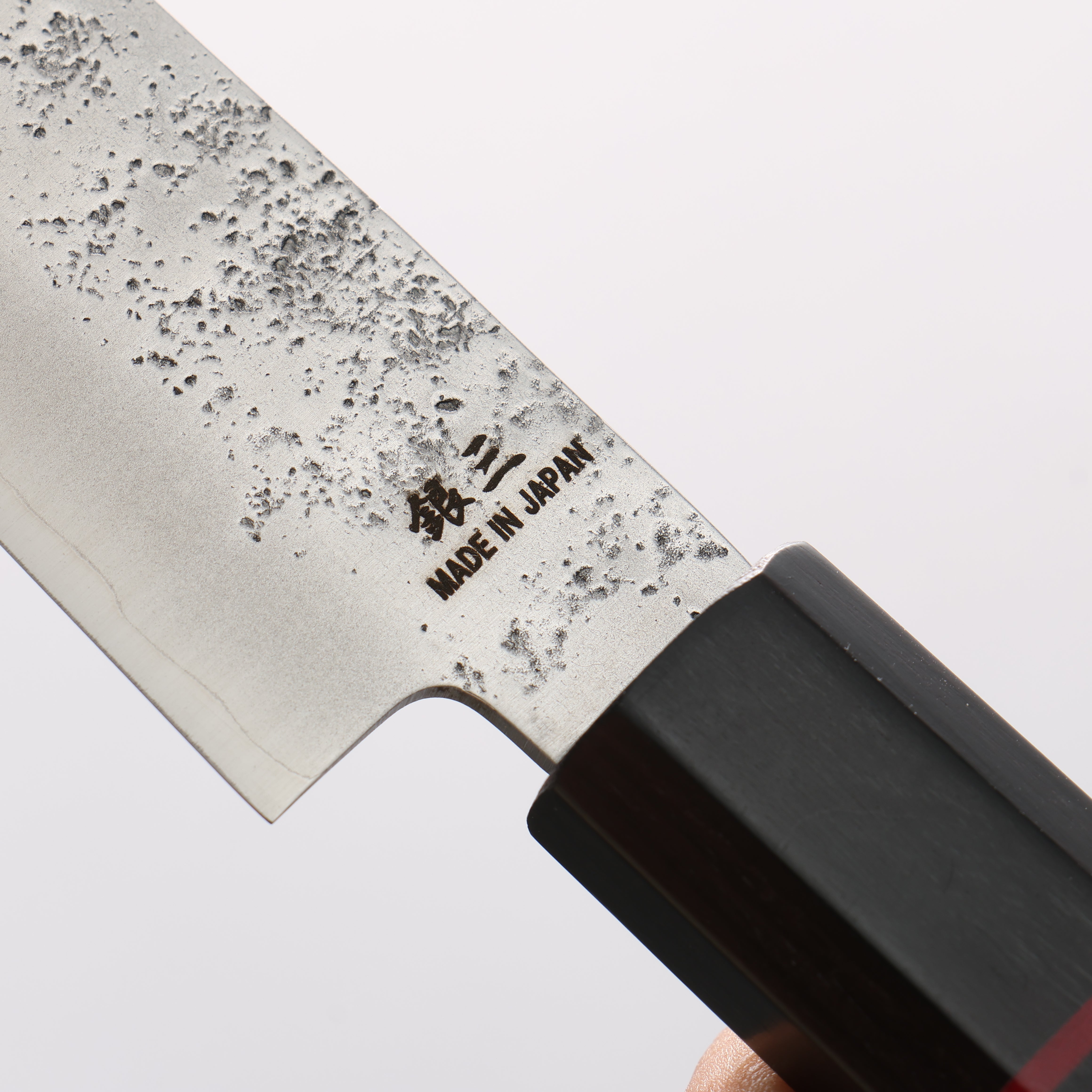 Higuchi Silver Steel No.3 Nashiji Petty-Utility 150mm Black Pakkawood Handle - Seisuke Knife