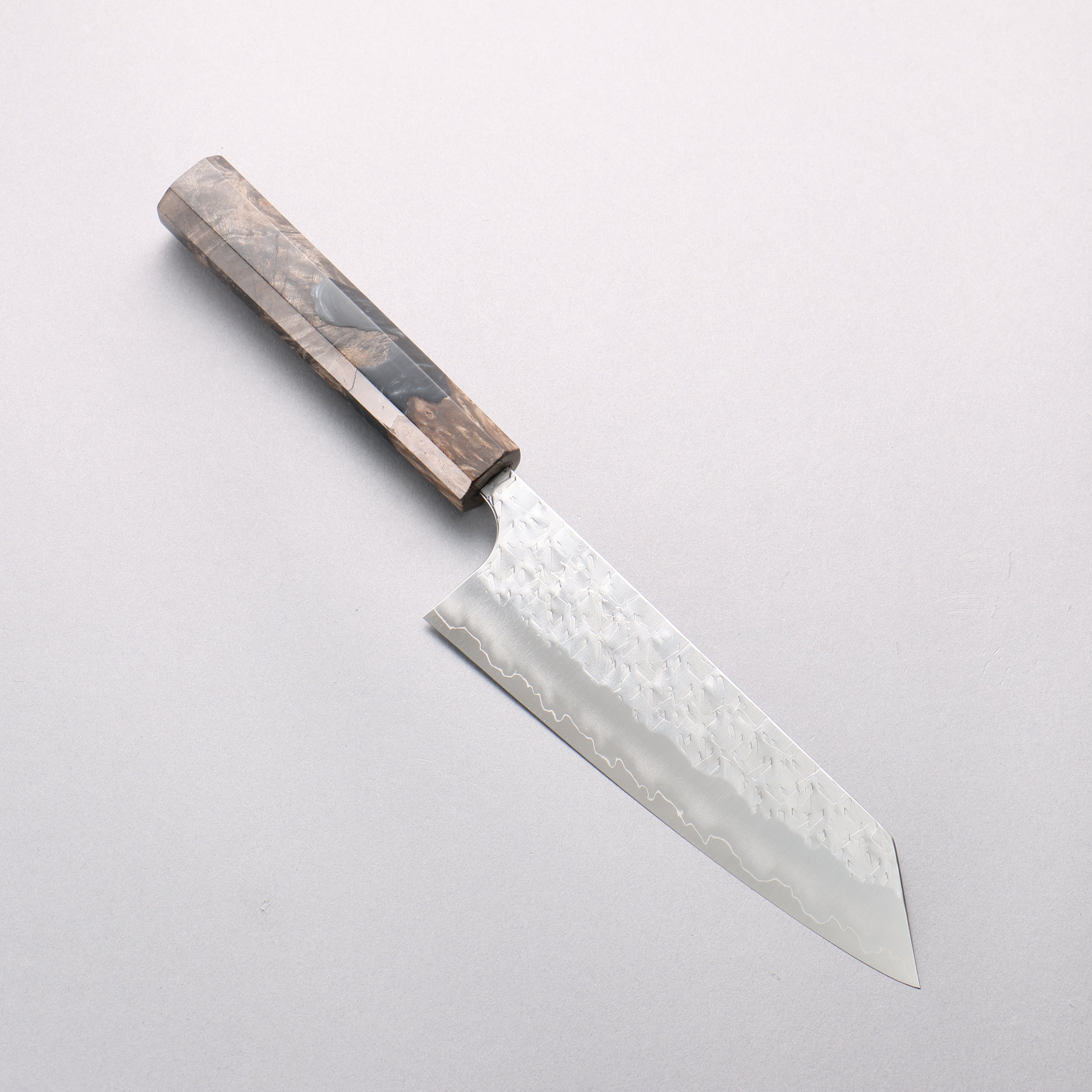 Yoshimi Kato Hyo SG2 Hammered Bunka 170mm Stabilized Birch with Black Resin Handle - Seisuke Knife