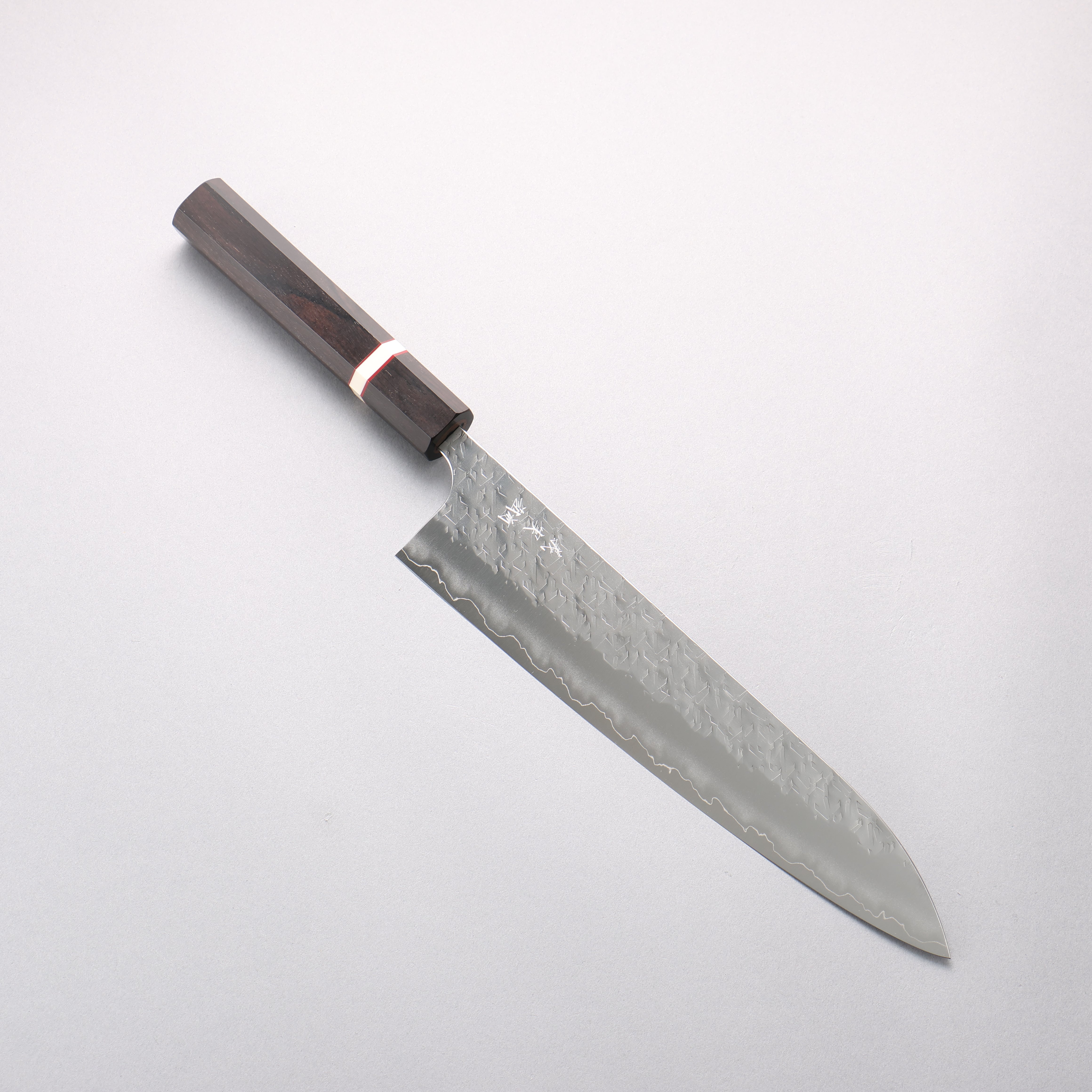 Yoshimi Kato Hyo SG2 Hammered Gyuto 240mm Ebony Wood(With White Ring) Handle - Seisuke Knife