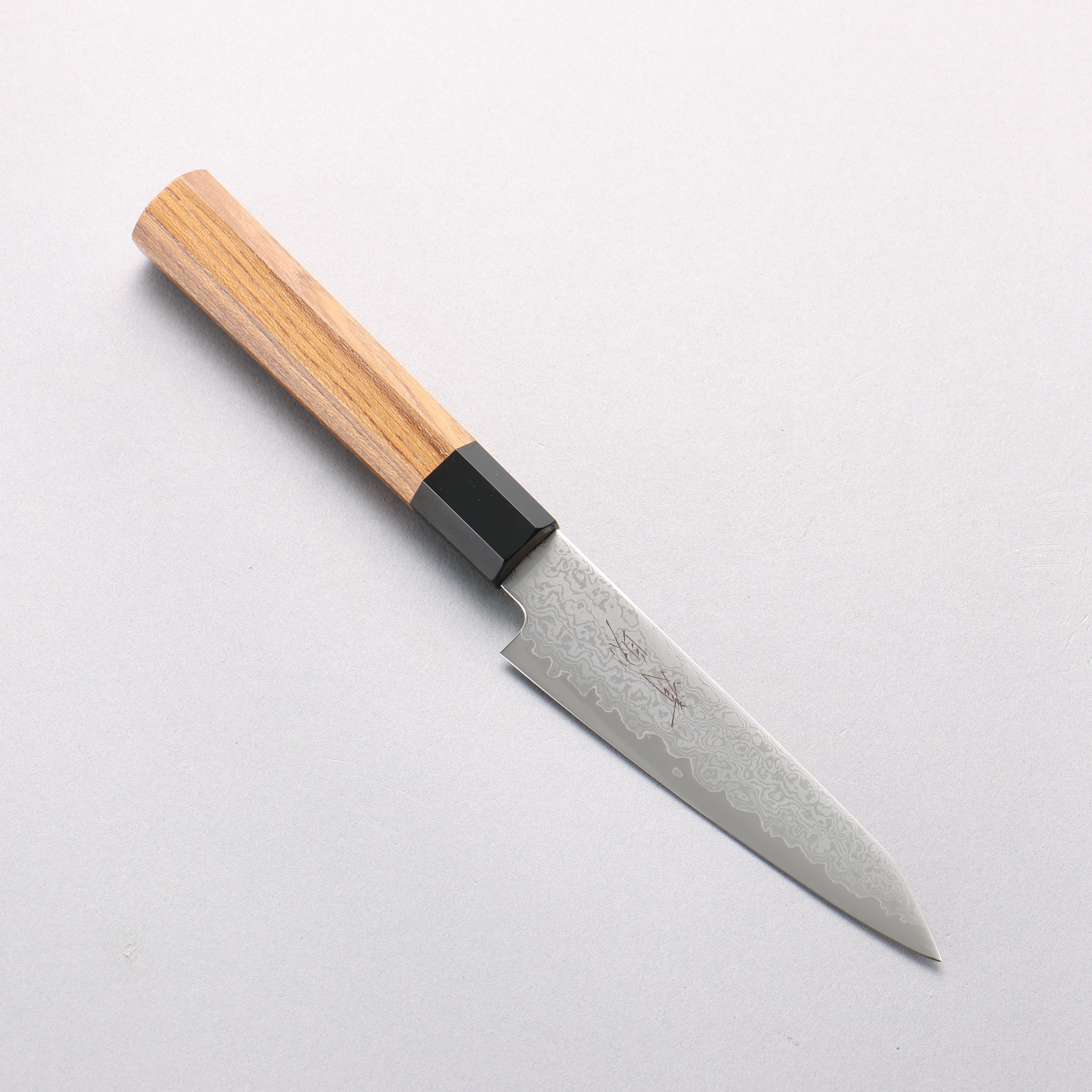 Seisuke VG10 Damascus Kiritsuke Petty-Utility 120mm Teak Wood Handle - Seisuke Knife