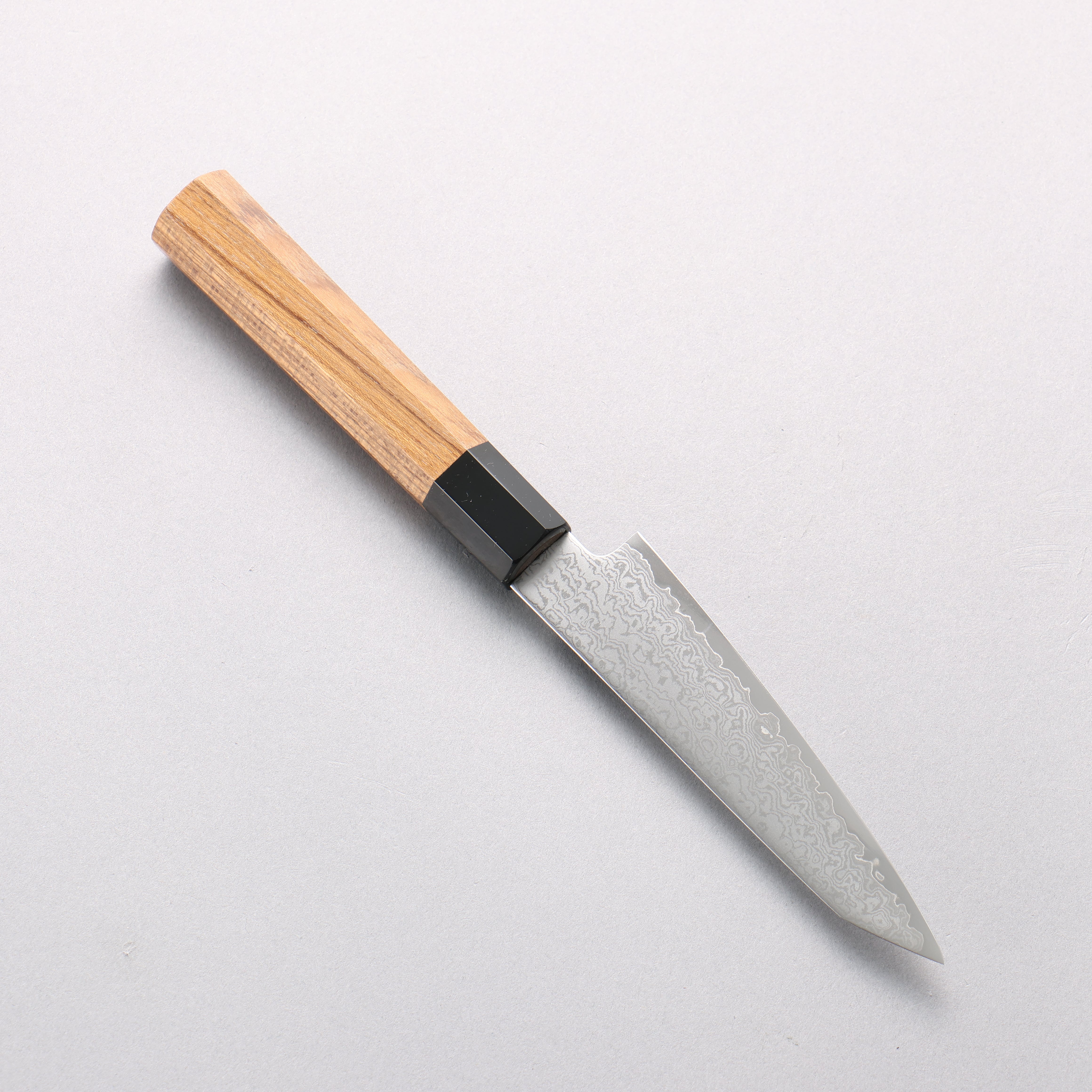 Seisuke VG10 Damascus Kiritsuke Petty-Utility 120mm Teak Wood Handle - Seisuke Knife