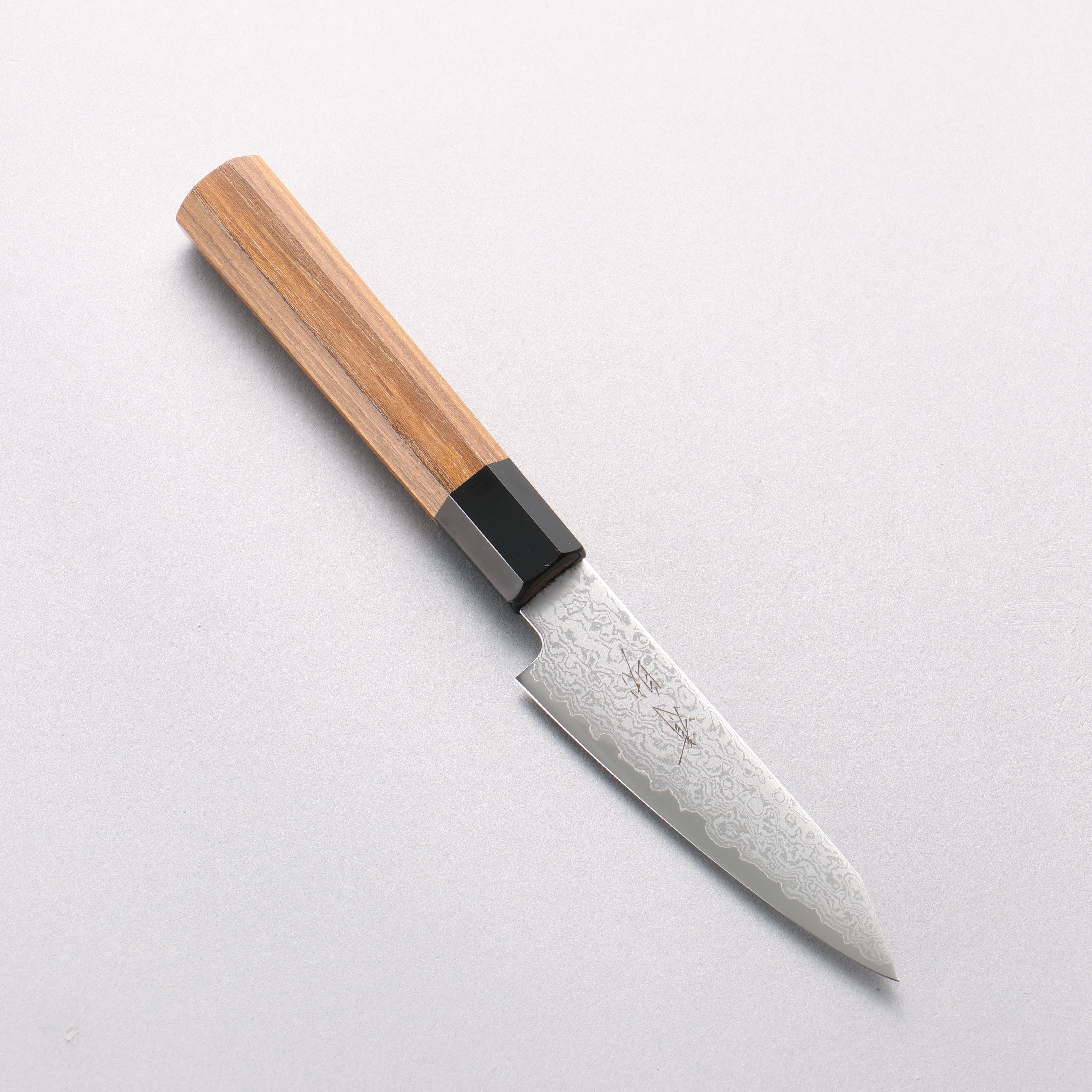 Seisuke VG10 Damascus Kiritsuke Petty-Utility 105mm Teak Wood Handle - Seisuke Knife
